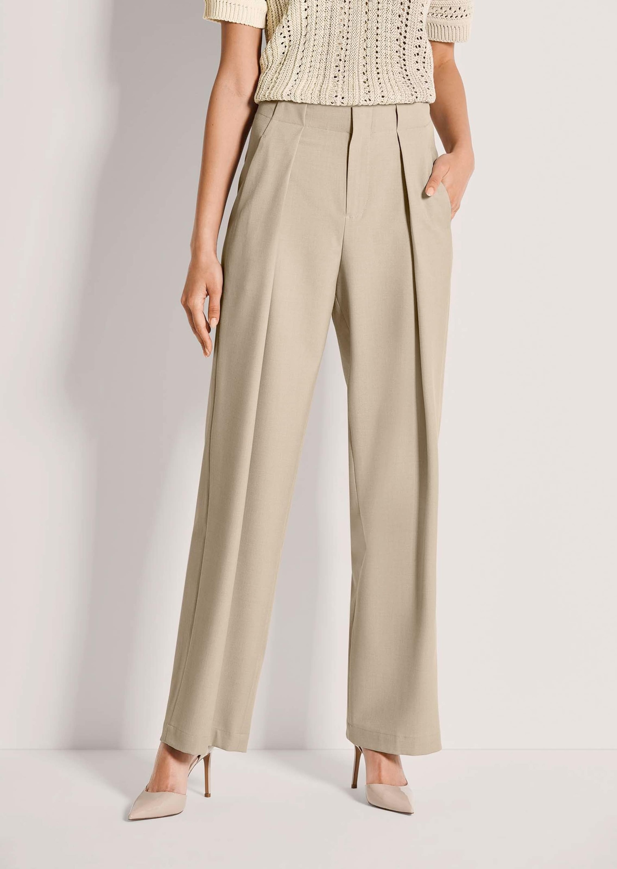 Thumbnail - MADELEINE Stoffhose "Bundfaltenhose Jerseyhose mit weitem Bein"