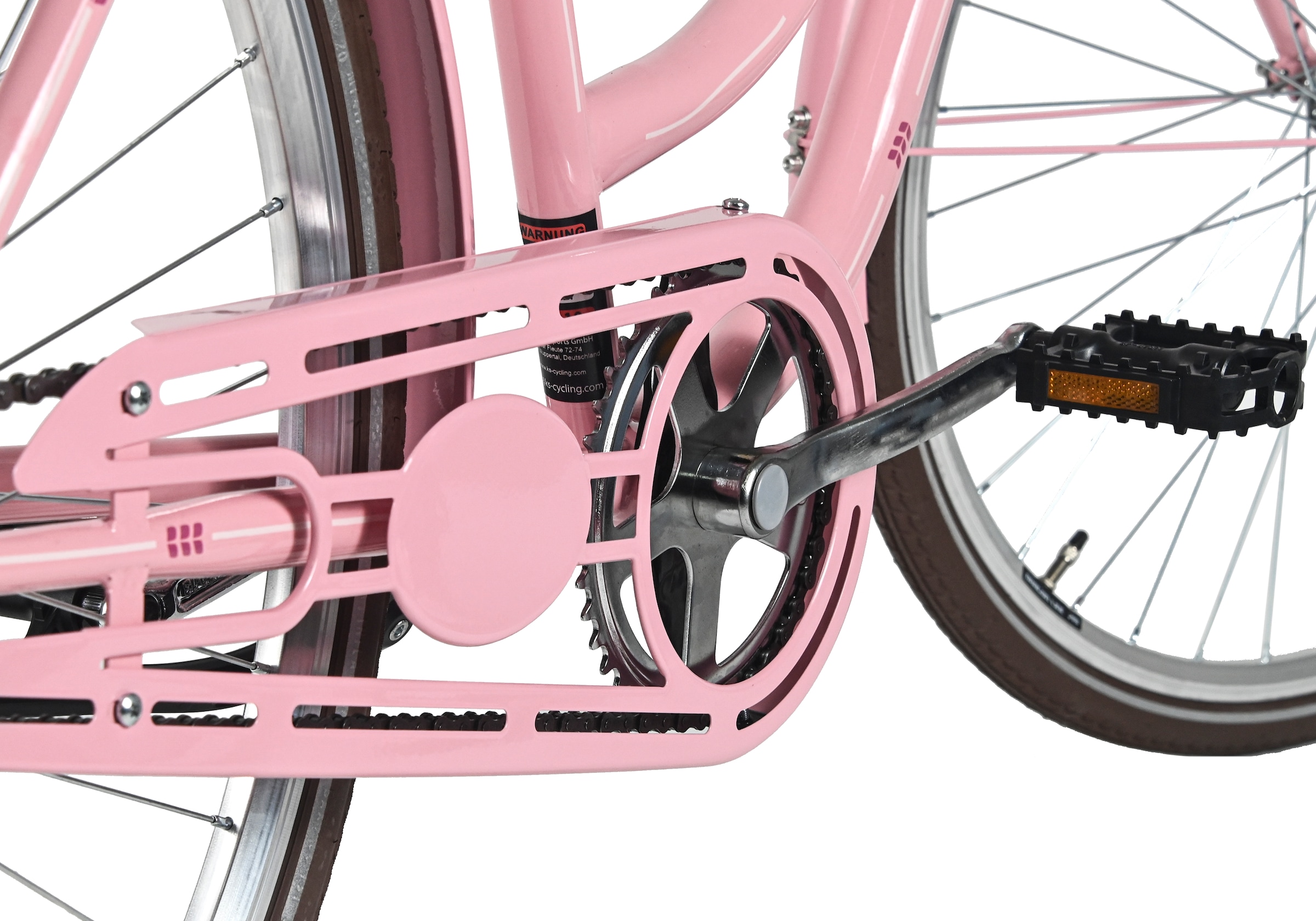 Dacapo Cityrad »Damenrad 28'' Classic Premium Rosa 1 Gang RH 53 cm mit Korb« 1 Gang ohne Schaltung