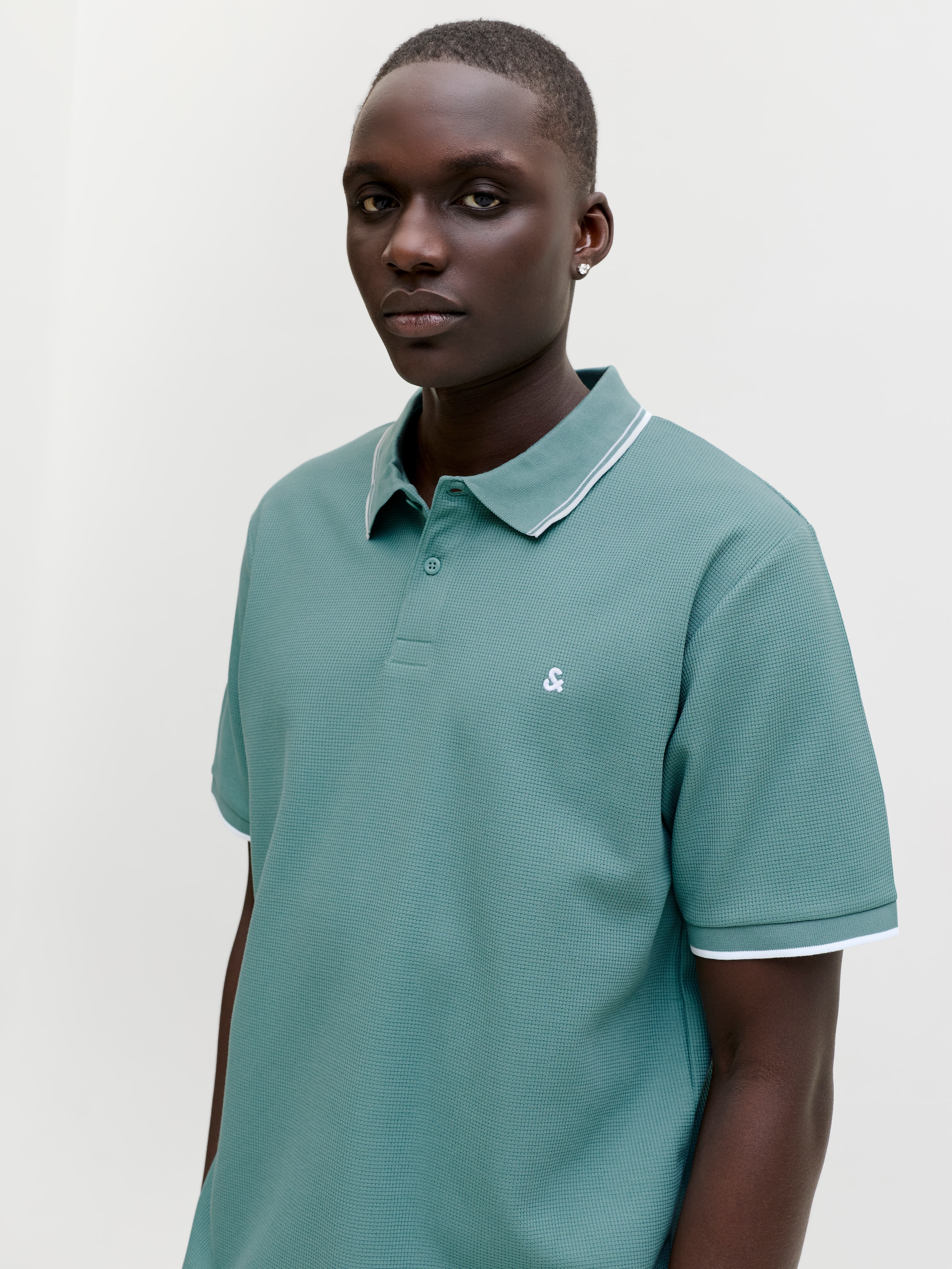 Jack & Jones Jjeaustin Polo Shirt Mineral Blue Size S 4