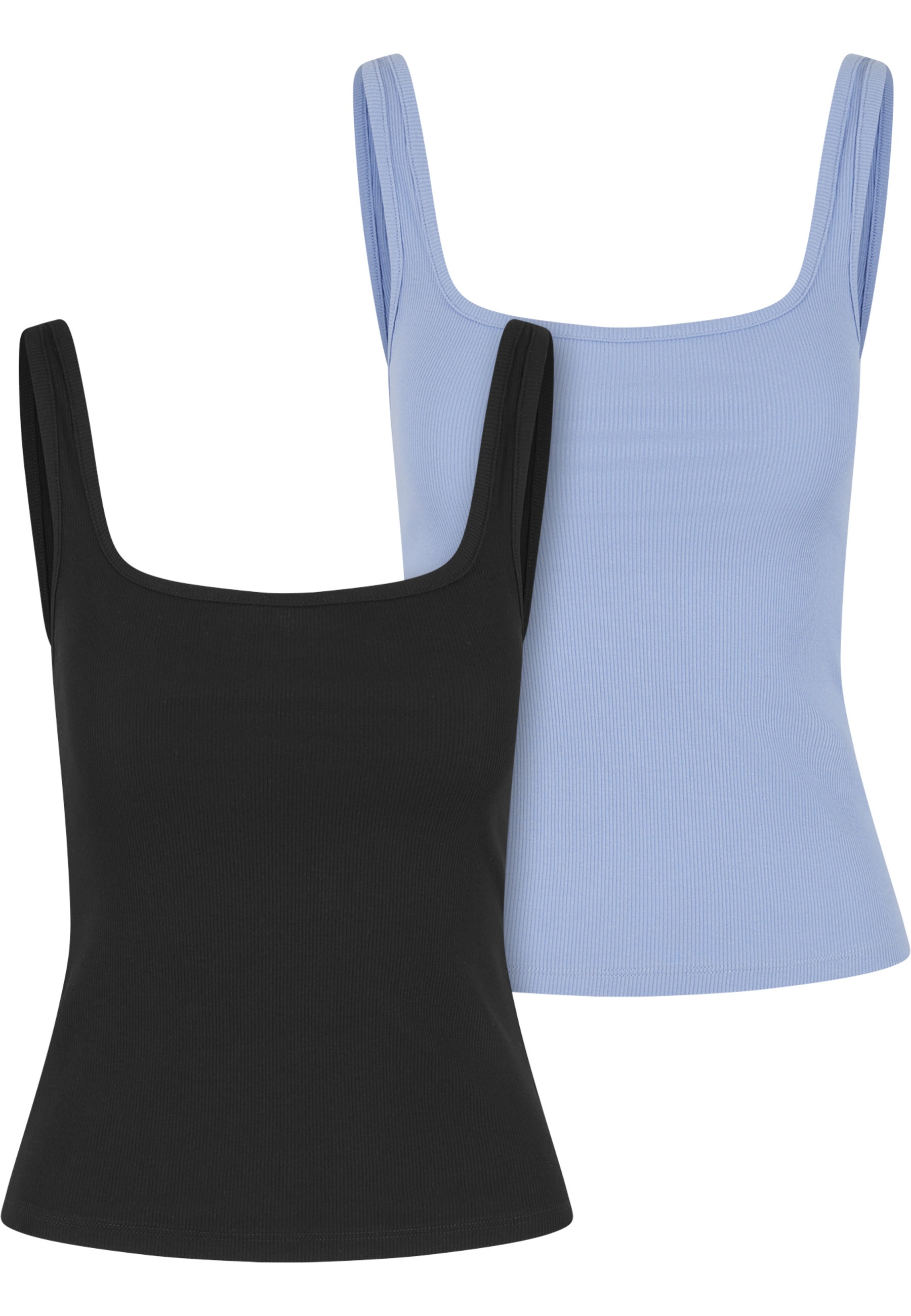 URBAN CLASSICS Muskelshirt "Urban Classics Ladies Wide Neck Rib Top 2-Pack" 1