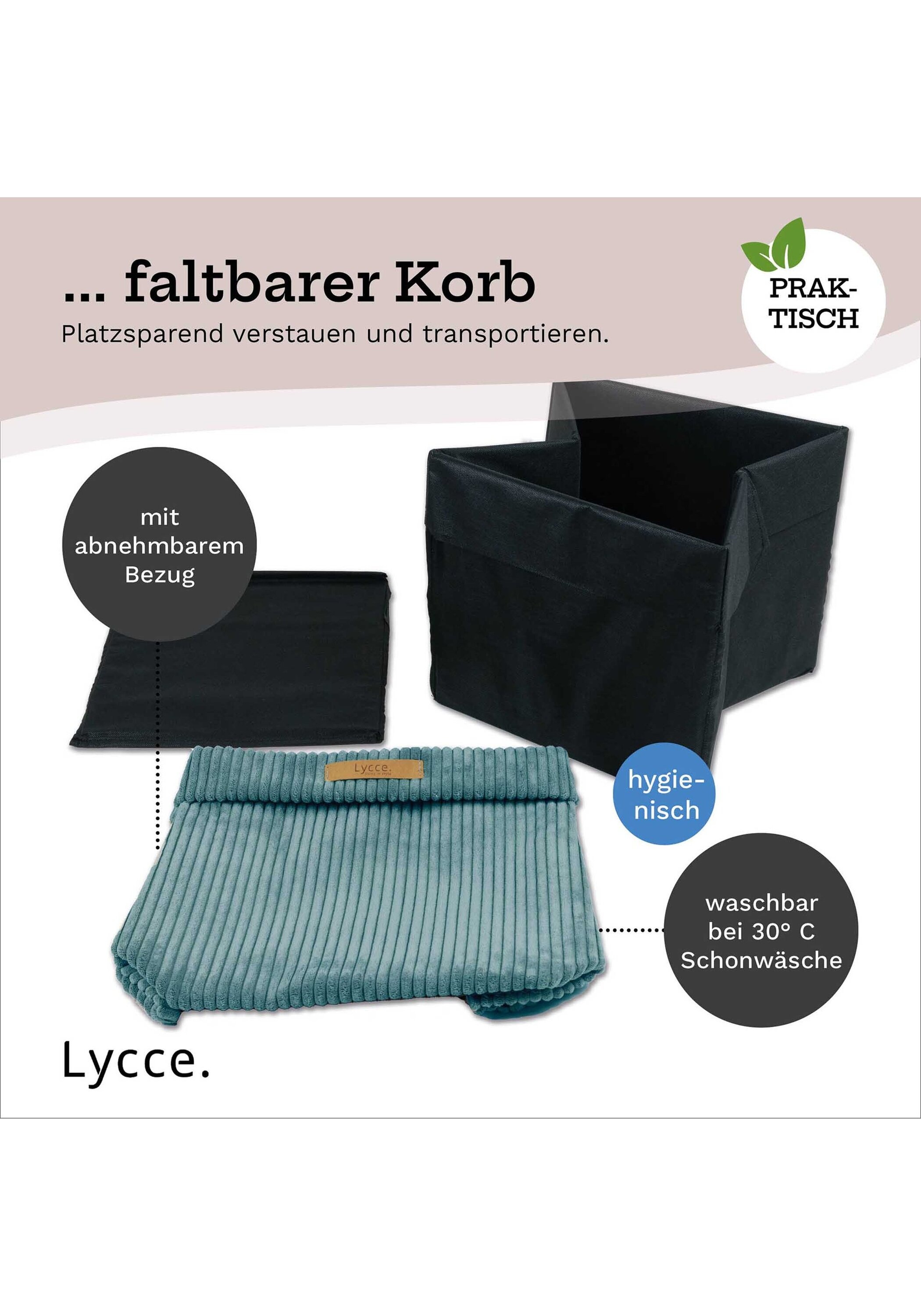 Lycce Aufbewahrungsbox »Aufbewahrungskorb Faltbare Aufbewahrungsbox Cord 4P 4er Pack«