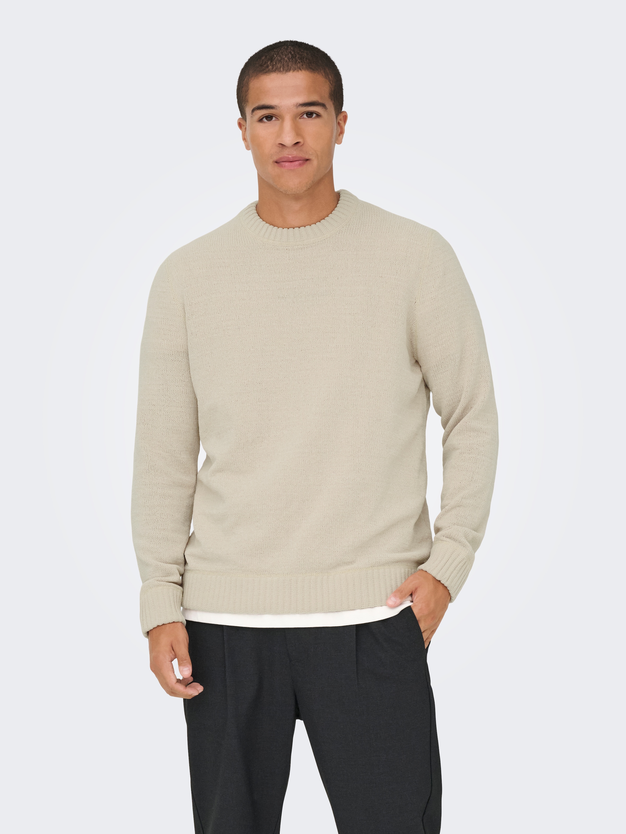 ONLY & SONS Strickpullover "ONSETHAN LIFE REG 7 CREW KNIT" günstig online kaufen