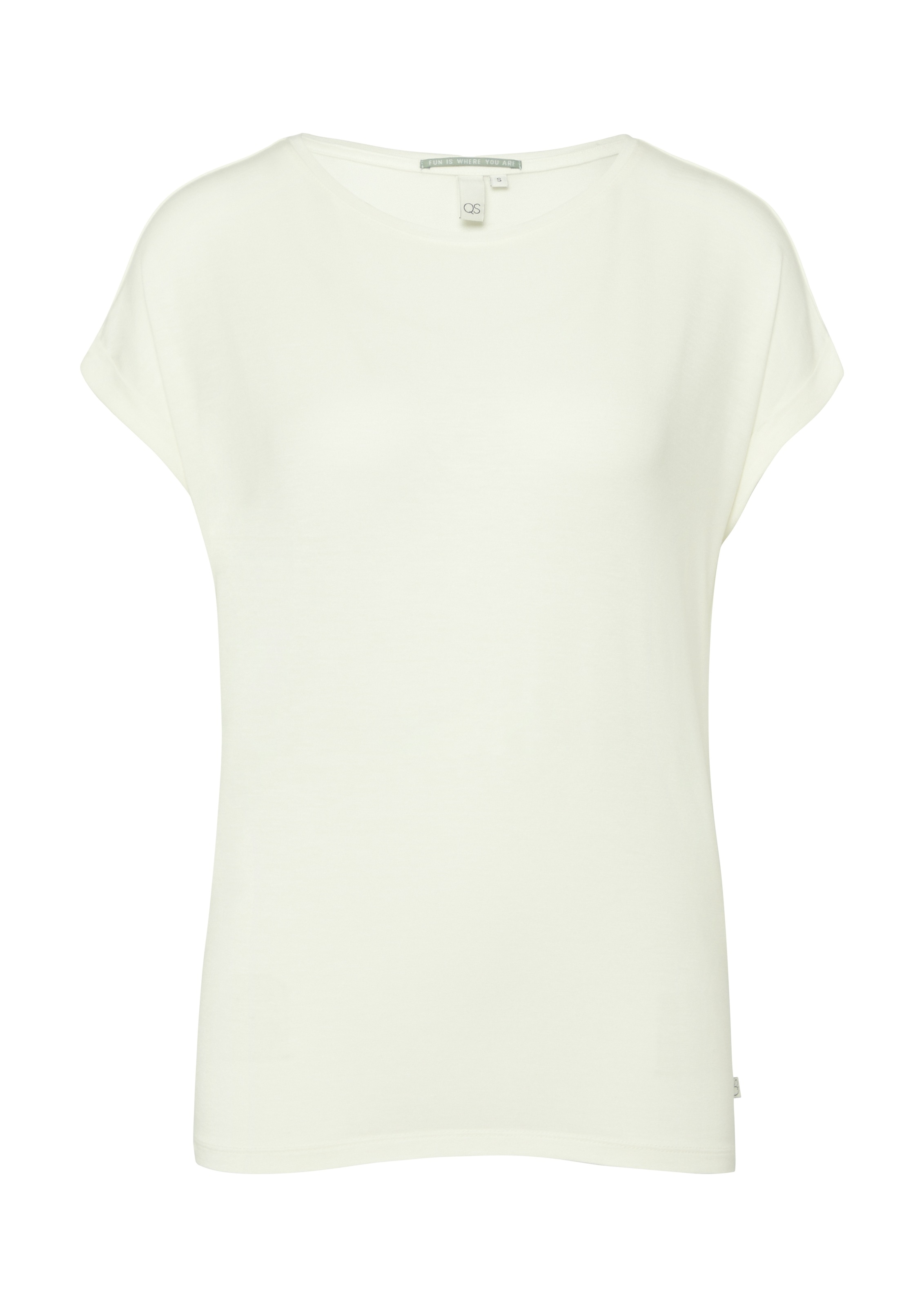 QS Kurzarmshirt, mit Ärmelaufschlag