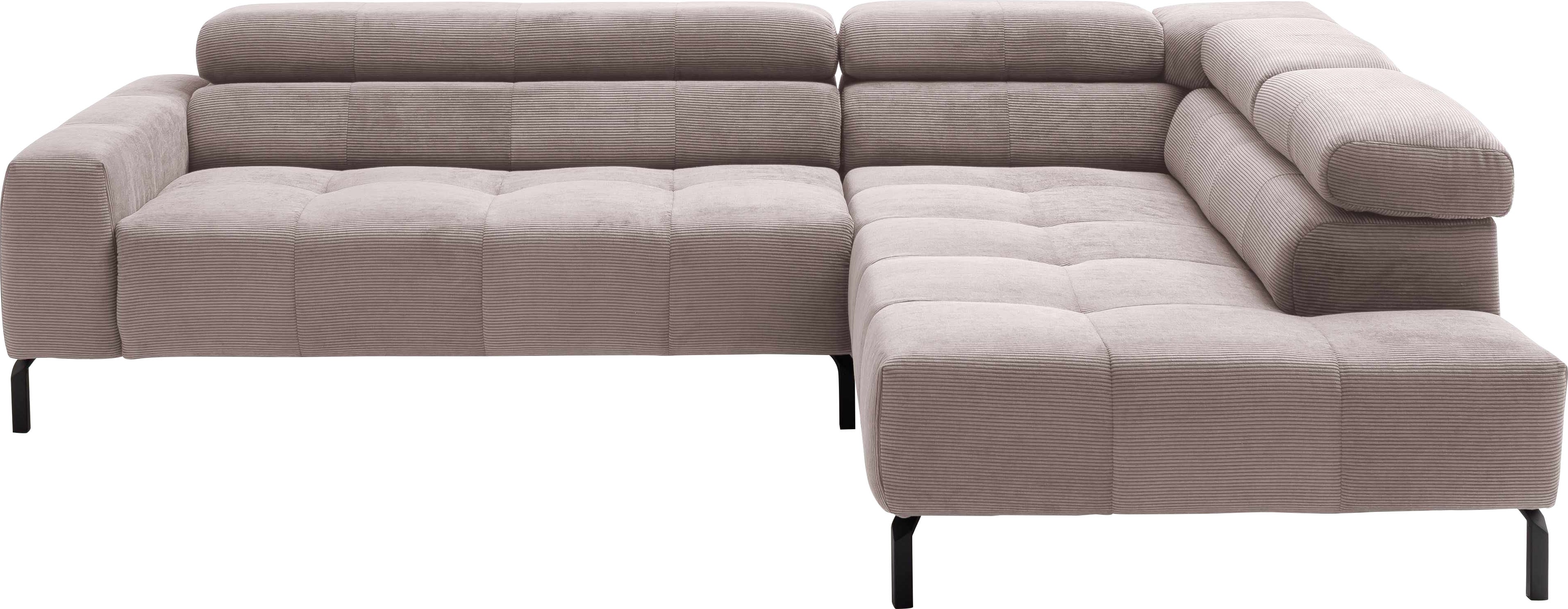 Home affaire Ecksofa "Claya, L-Form, incl. Kopfteilverstellung, Breite 276 cm" wahlweise elektrischer Sitzvorzug