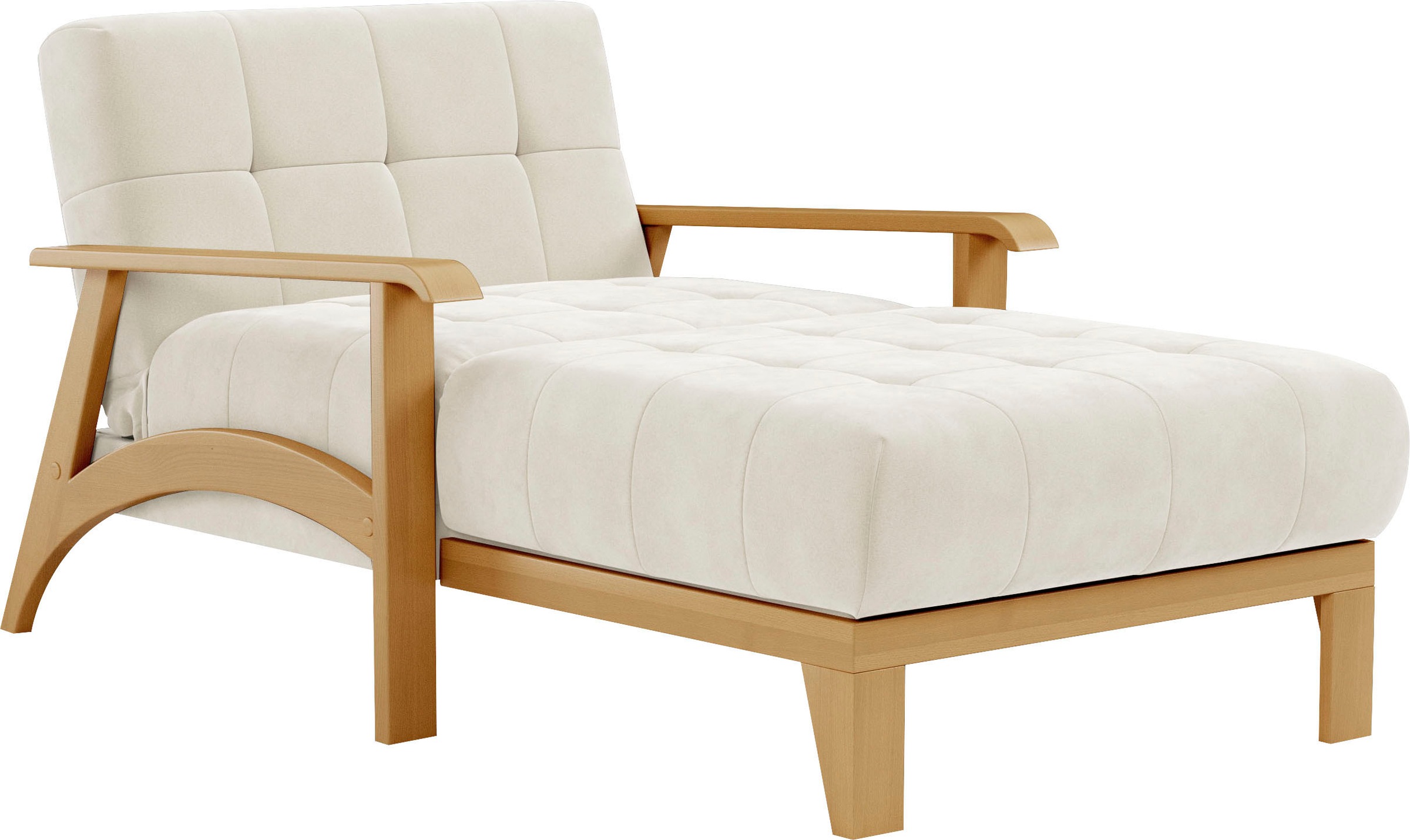 sit&more Recamiere »Billund«, Armlehnen aus eichefarbigem Buchenholz, verschiedene Bezüge und Farben