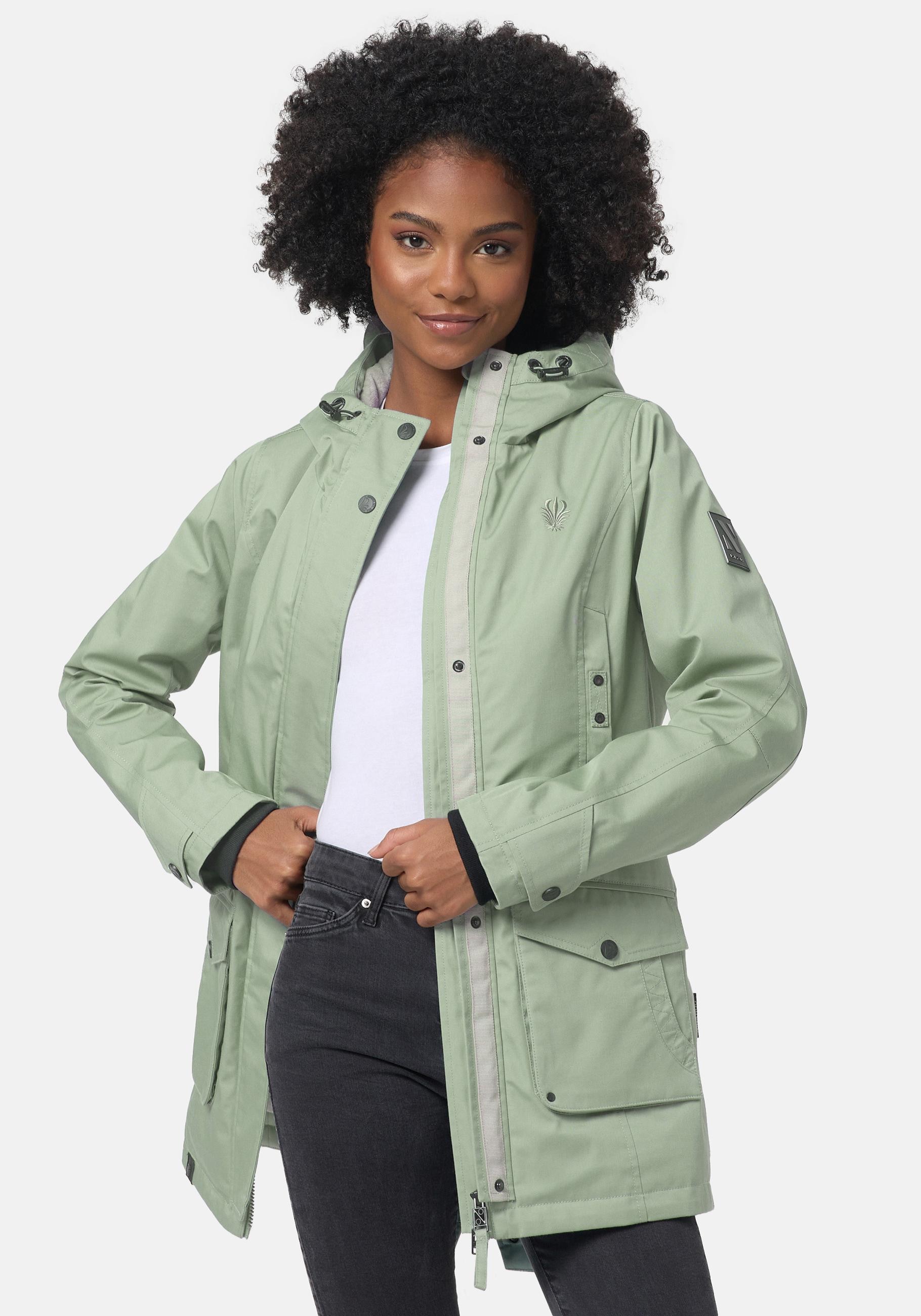 Navahoo Parka »Brinjaa«, mit Kapuze, Modischer Winter Kurzmantel mit zahlreichen Taschen