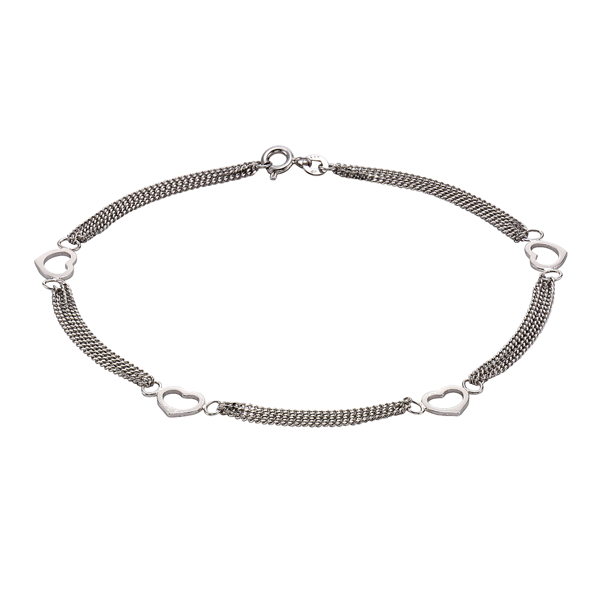 Fußkette »925/- Sterling Silber Herzmotiv«