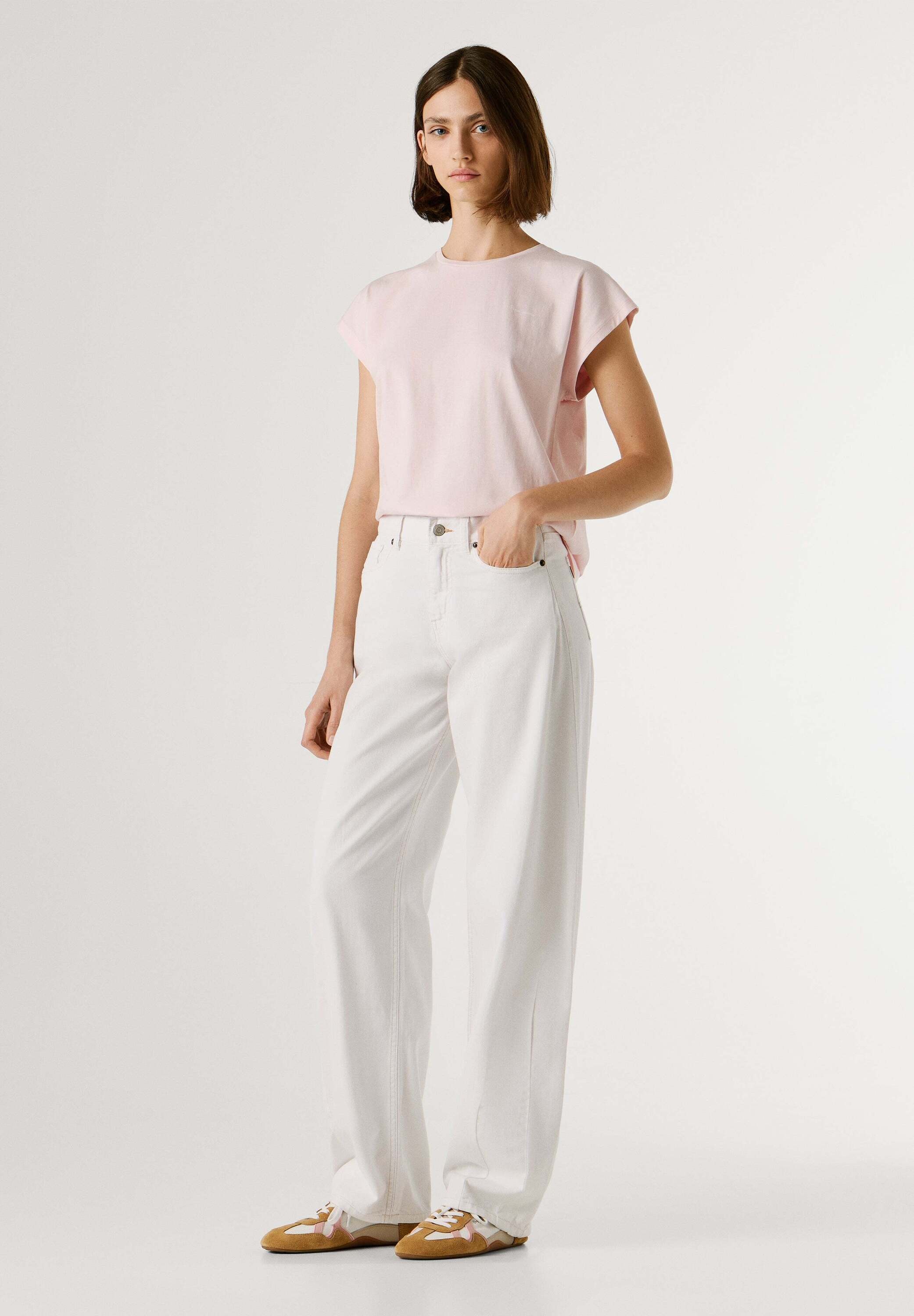 Pepe Jeans Relax-fit-Jeans »relaxed fit jeans LOOSE BOW SHAPED MW WHITE«