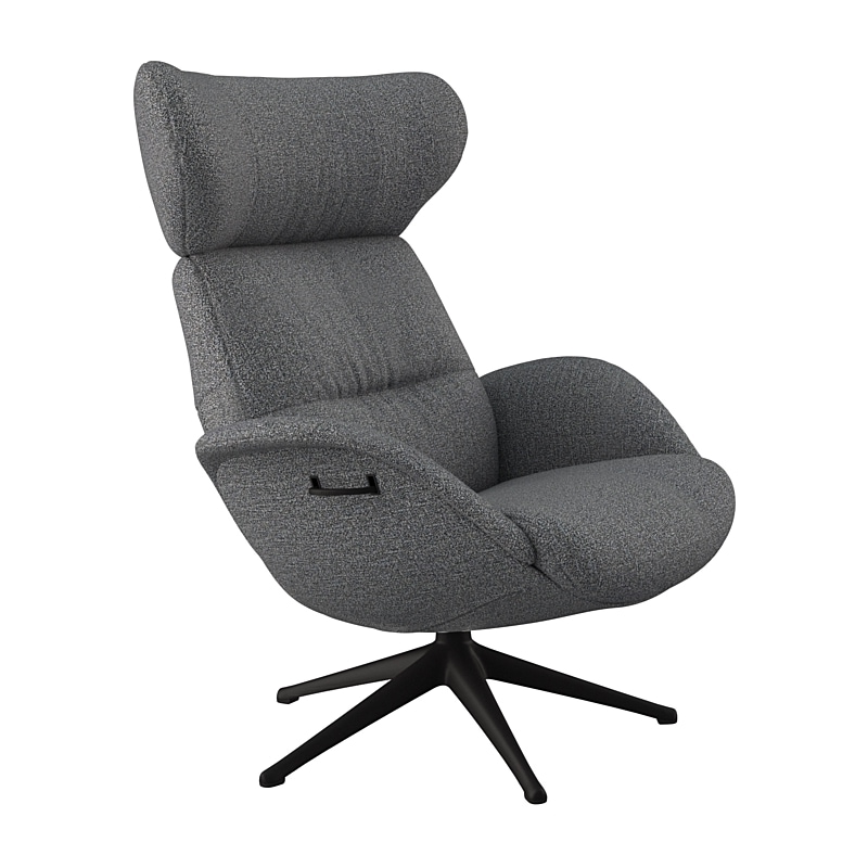 FLEXLUX Relaxsessel »Relaxchairs More«, Premium Komfort, Rücken- & Kopfteilverstellung, drehbar, Fuß schwarz