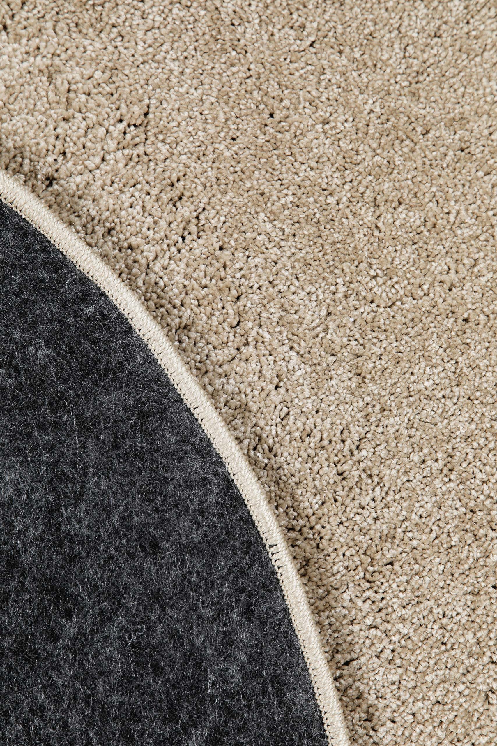 Wecon home Hochflor-Teppich »Manta«, rund, 25 mm Höhe, Langflor, maschinell gewebt, robust, Wohn- & Schlafzimmer, einfarbig