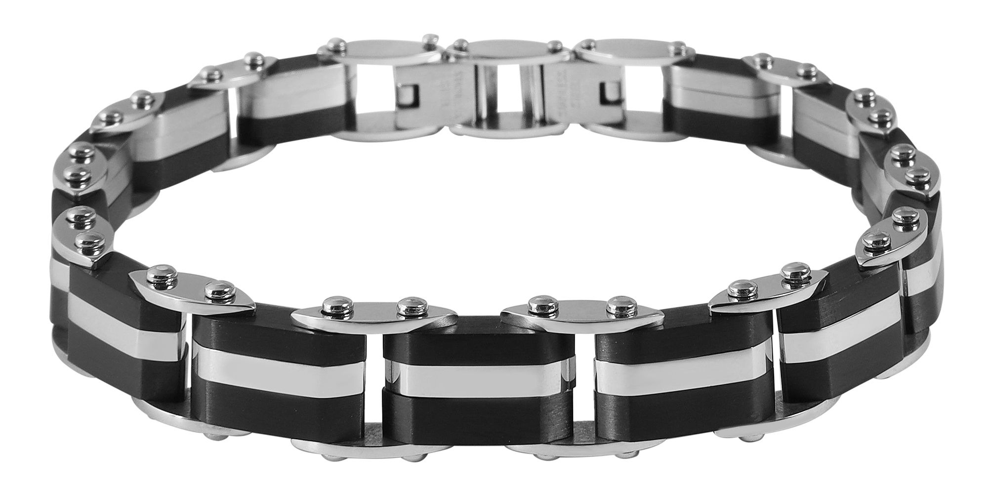 Adelia´s Gliederarmband »Herren Armband – Gliederarmband aus Edelstahl 21 cm« Geschenkidee: zeitlos und vielseitig