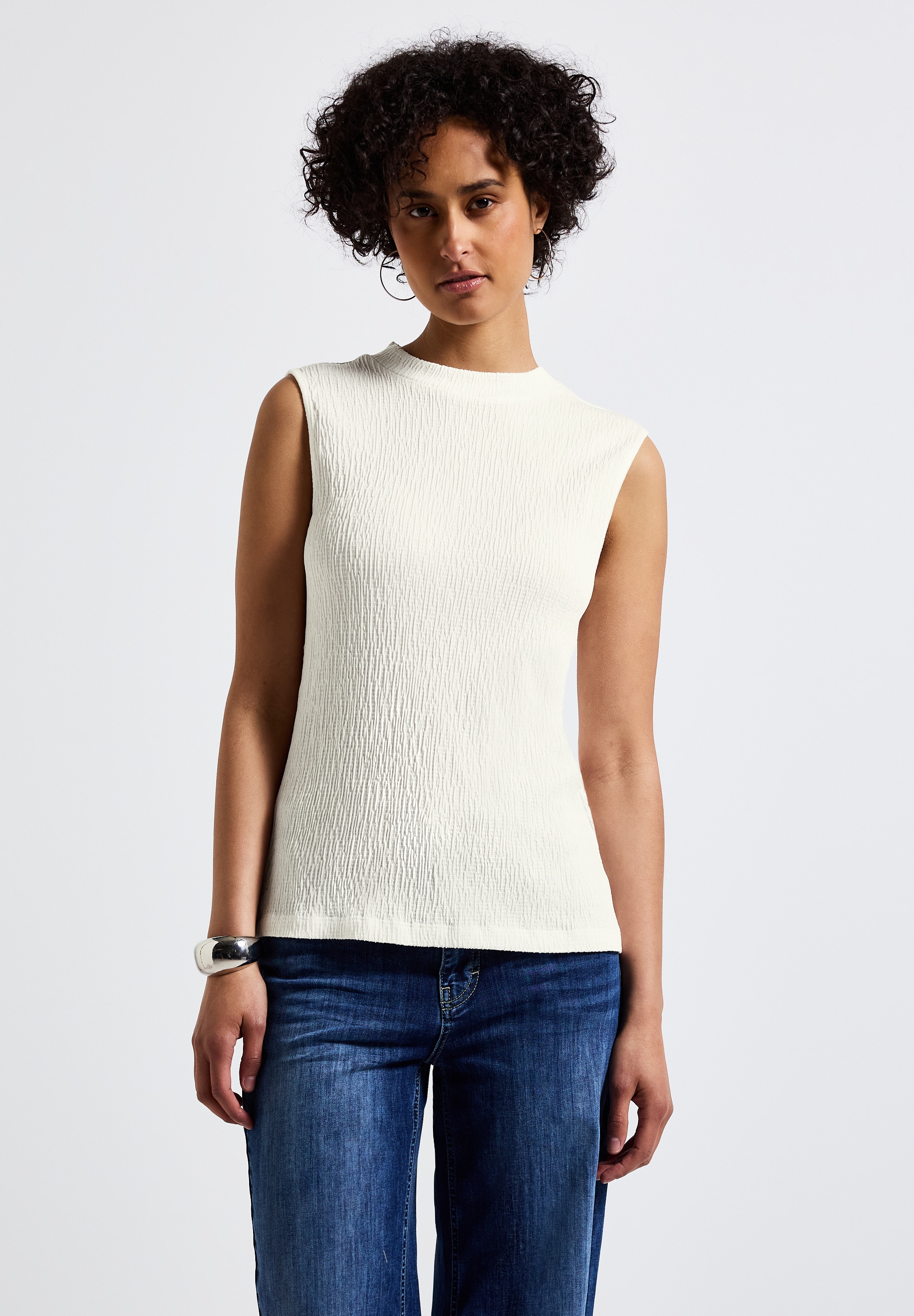 STREET ONE Stehkragenshirt, soft und weich