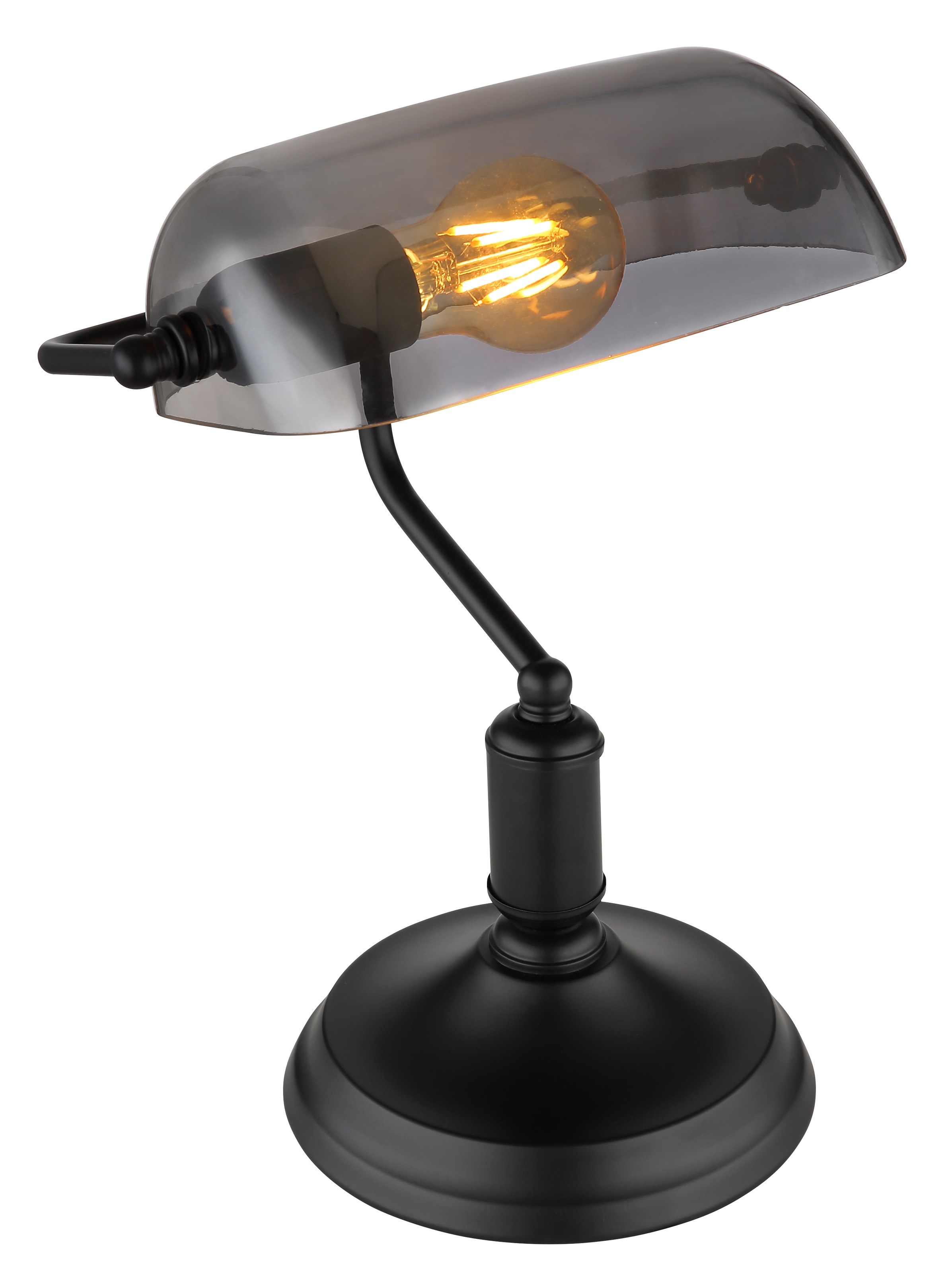 GLOBO LIGHTING LED Tischleuchte »ANTIQUE«, 1 flammig, Leuchtmittel E27 | ohne Leuchtmittel, Bankerleuchte Bankerlampe