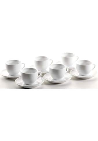 Cappuccinotasse »Colombia«, (Set, 12 tlg., 6 Cappuccinoobertassen-6 Untertassen)