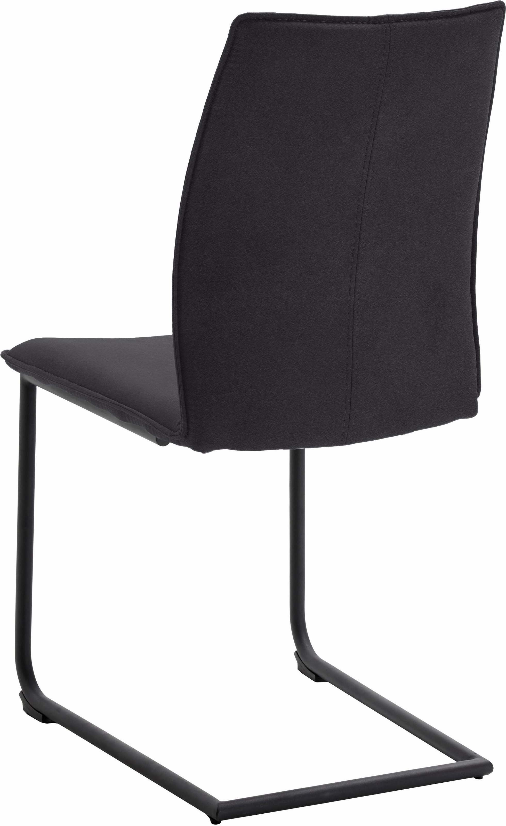 NIEHOFF SITZMÖBEL Freischwinger »Capri«, (Set), 2 St., Leder PRISMA, Gestell aus Eisen, Bezug in Microfaser oder Leder