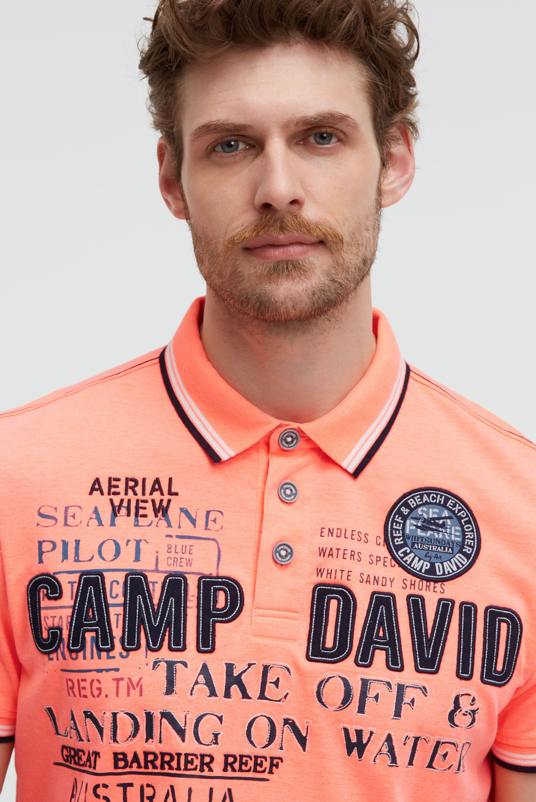 CAMP DAVID Poloshirt mit Baumwolle