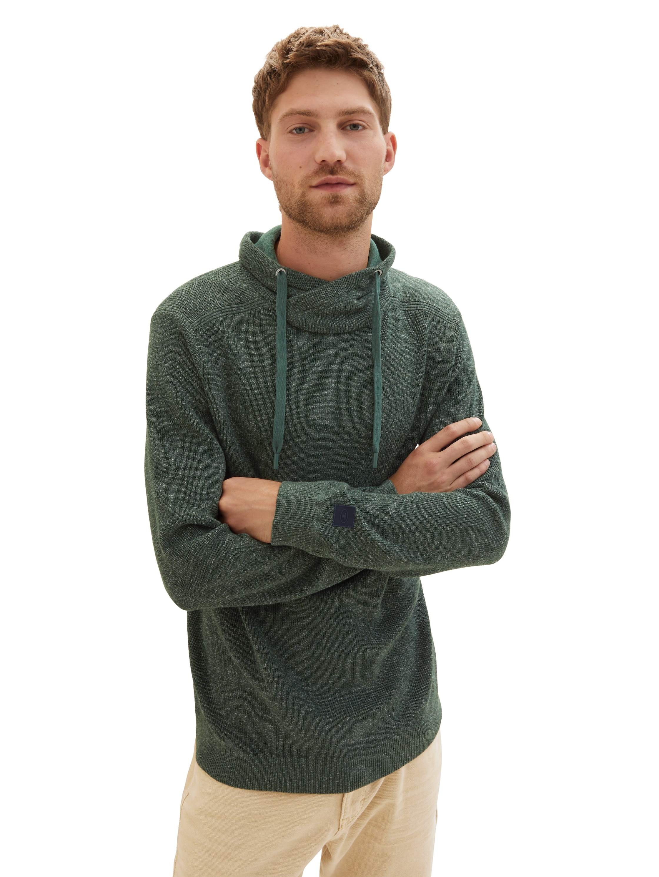 TOM TAILOR Strickpullover, mit Kordelzug am Stehkragen günstig online kaufen