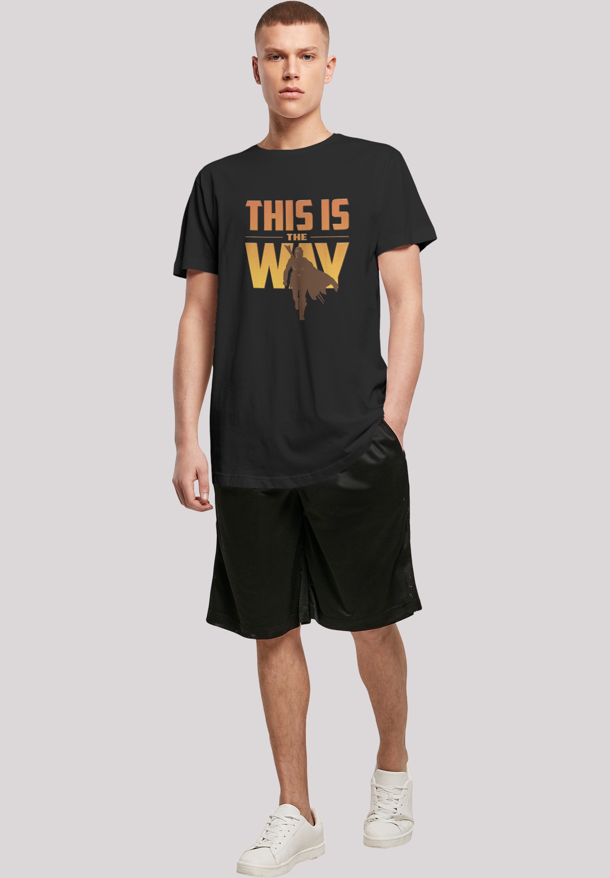 F4NT4STIC T-Shirt »Long Cut T Shirt 'Star Wars Mandalorian This Is The Way'«, Print