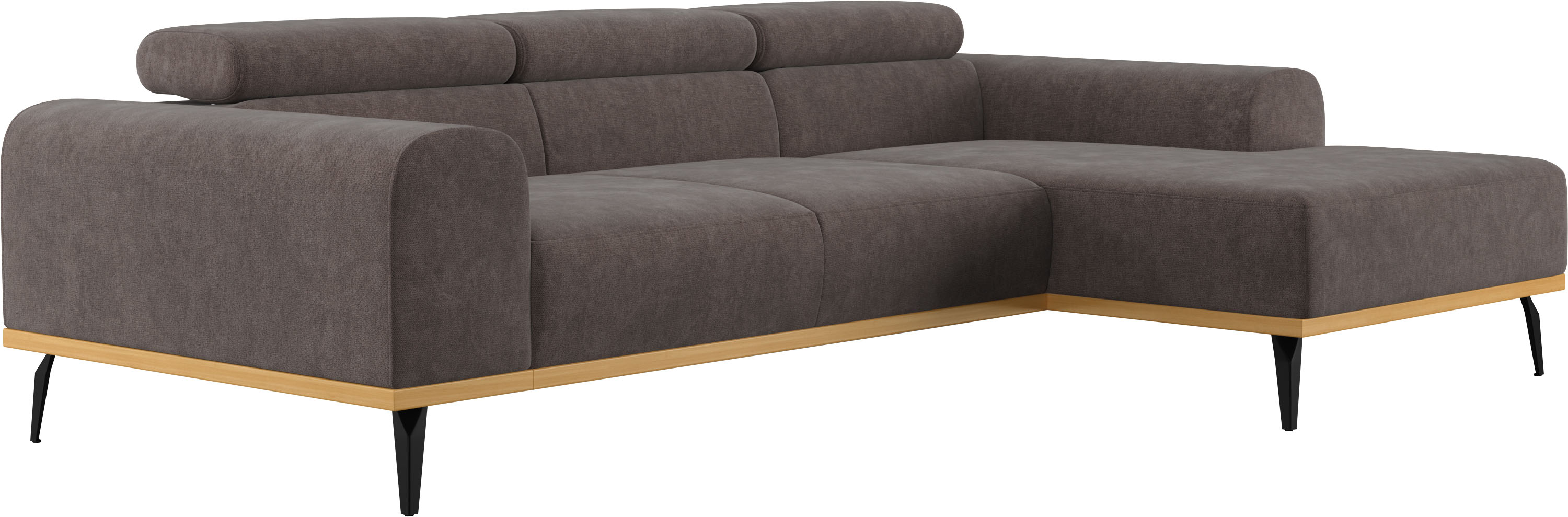 Thumbnail - Places of Style Ecksofa "Carlo L-Form", mit Kopfteilverstellung & Holz-Rahmenoptik, wahlweise Relaxfunktion