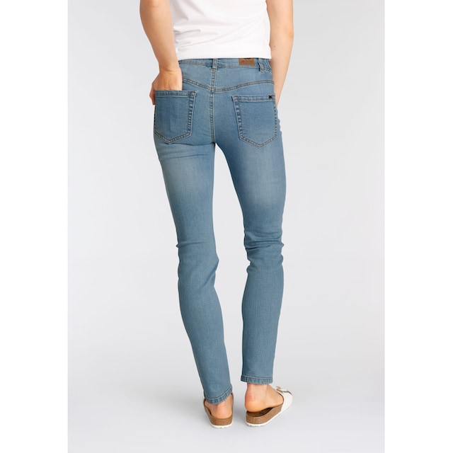 Arizona Slim-fit-Jeans »Bund mit seitlichem Gummizugeinsatz«, High Waist  für kaufen | BAUR