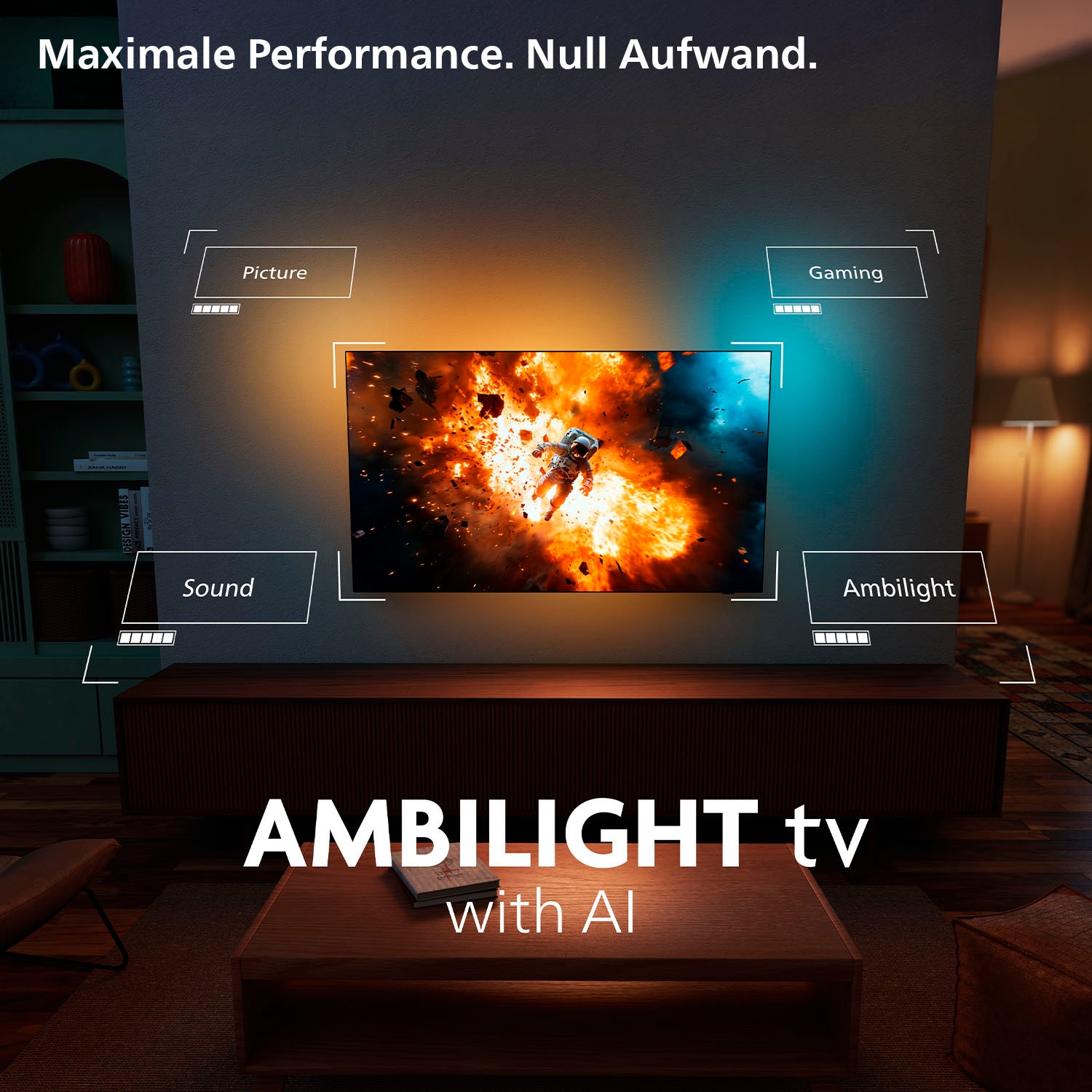 Philips LED-Fernseher »75MLED950/12«, 4K Ultra HD, Smart-TV