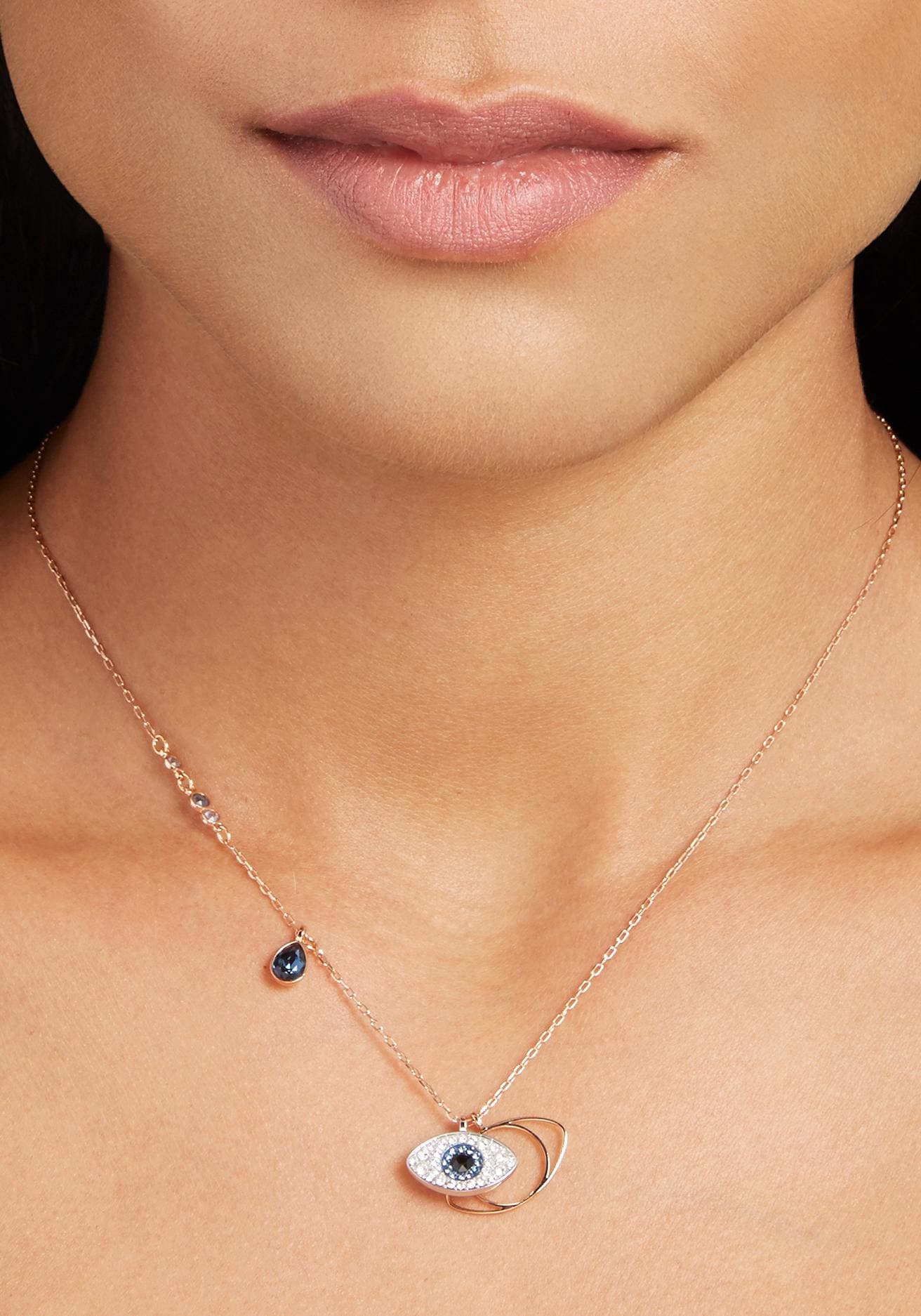 Swarovski Kette mit Anhänger »Magisches Auge, DUO EVIL EYE, METALLMIX,  5172560«, mit Swarovski® Kristallen für kaufen