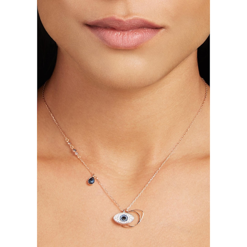 Swarovski Kette mit Anhänger »Magisches Auge, DUO EVIL EYE, METALLMIX, 5172560«, mit Swarovski® Kristall