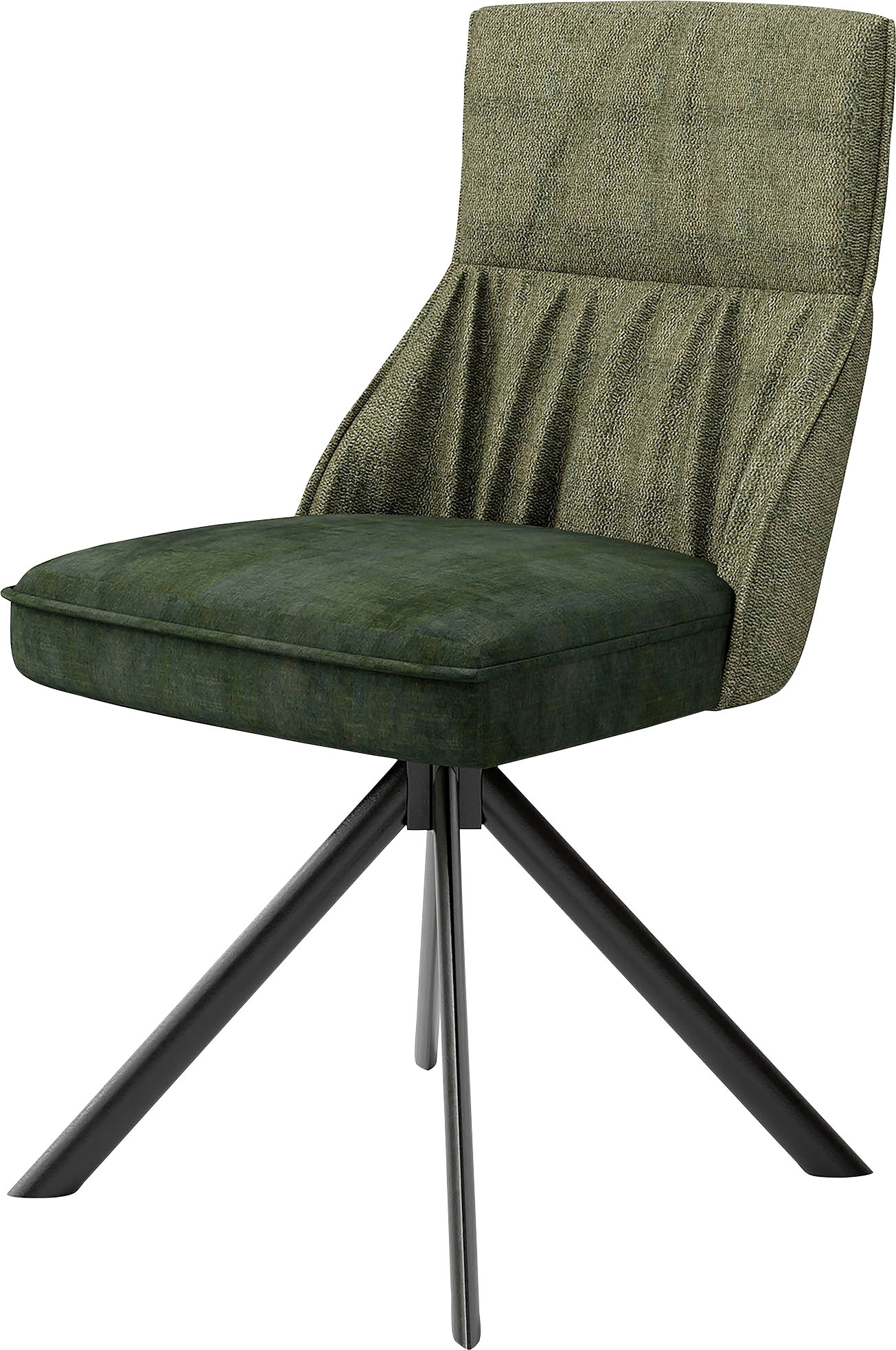 byLIVING Esszimmerstuhl »California«, (Set), 2 St., Samtstoff Velvet-Webstoff, 2er-Set, mit Taschenfederkern, 180 Grad drehbar mit Rückholfunktion