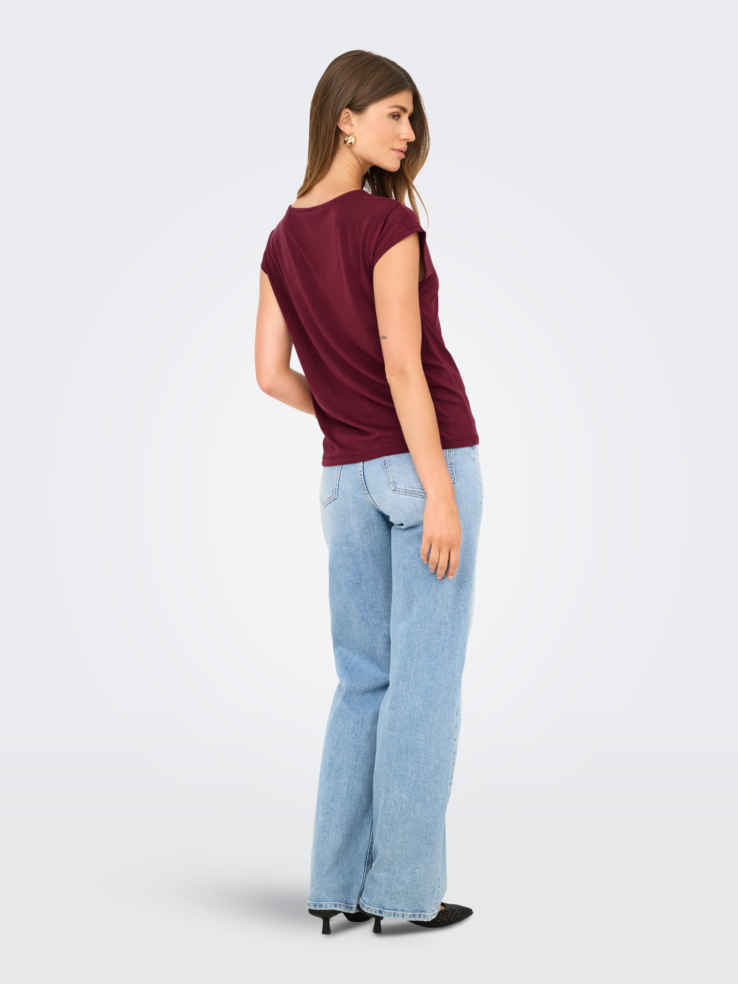 ONLY V-Shirt »ONLFREE S/S MODAL V-NEC TOP BOX JRS NOOS«