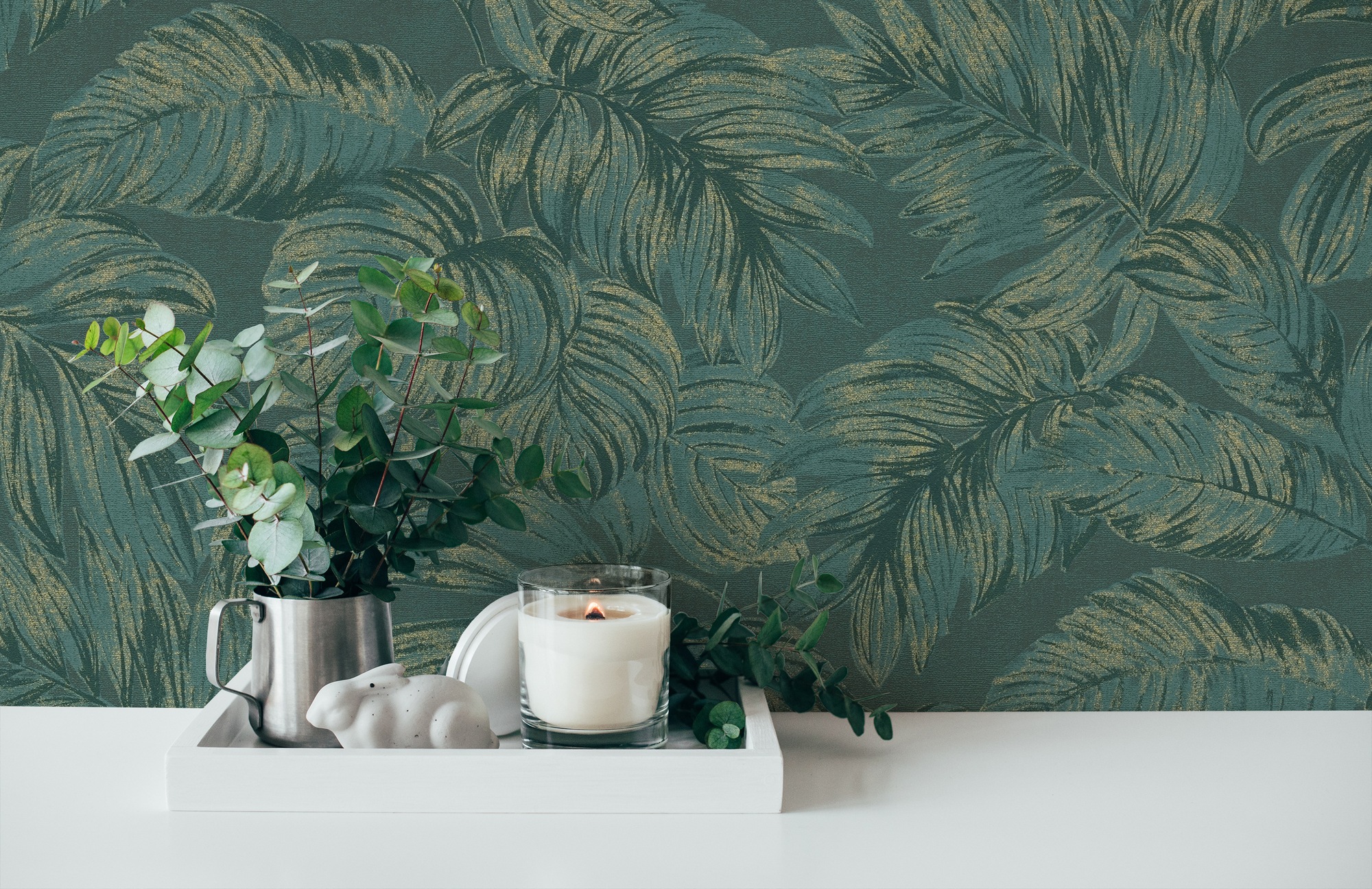 A.S. Création Vliestapete »Casual Living florale Tapete Mustertapete Blätter Blattmuster«, matt, Vliestapete Blättertapete für Schlafzimmer Küche Wohnzimmer Floral