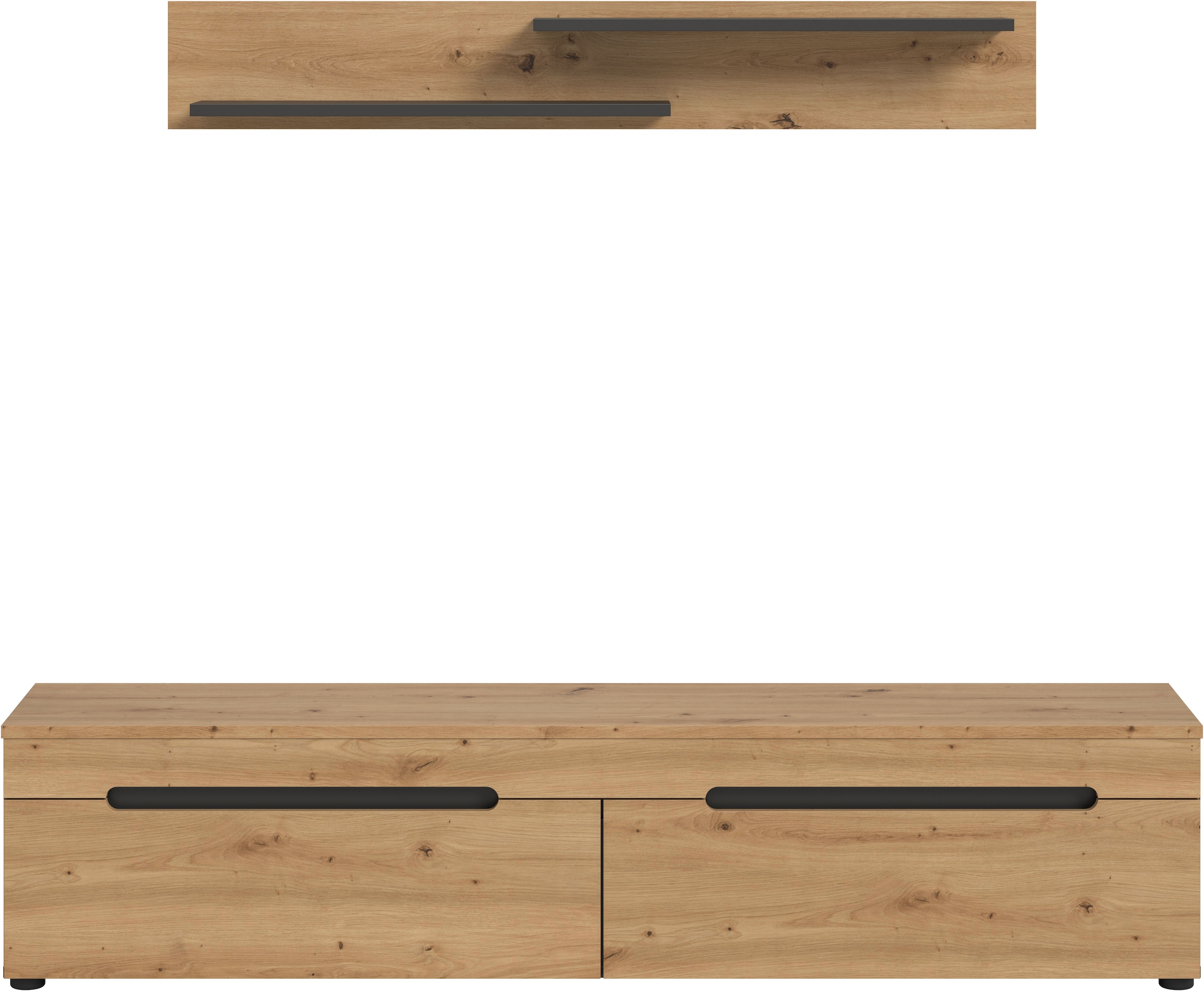 INOSIGN Wohnwand »REHAT, TOPSELLER!, 2-teilig, wahlweise stehend und hängend montierbar« Set bestehend aus: Wandboard (13x19x8 cm) und Lowboard (170x38x33 cm), 2 Stk. tlg.