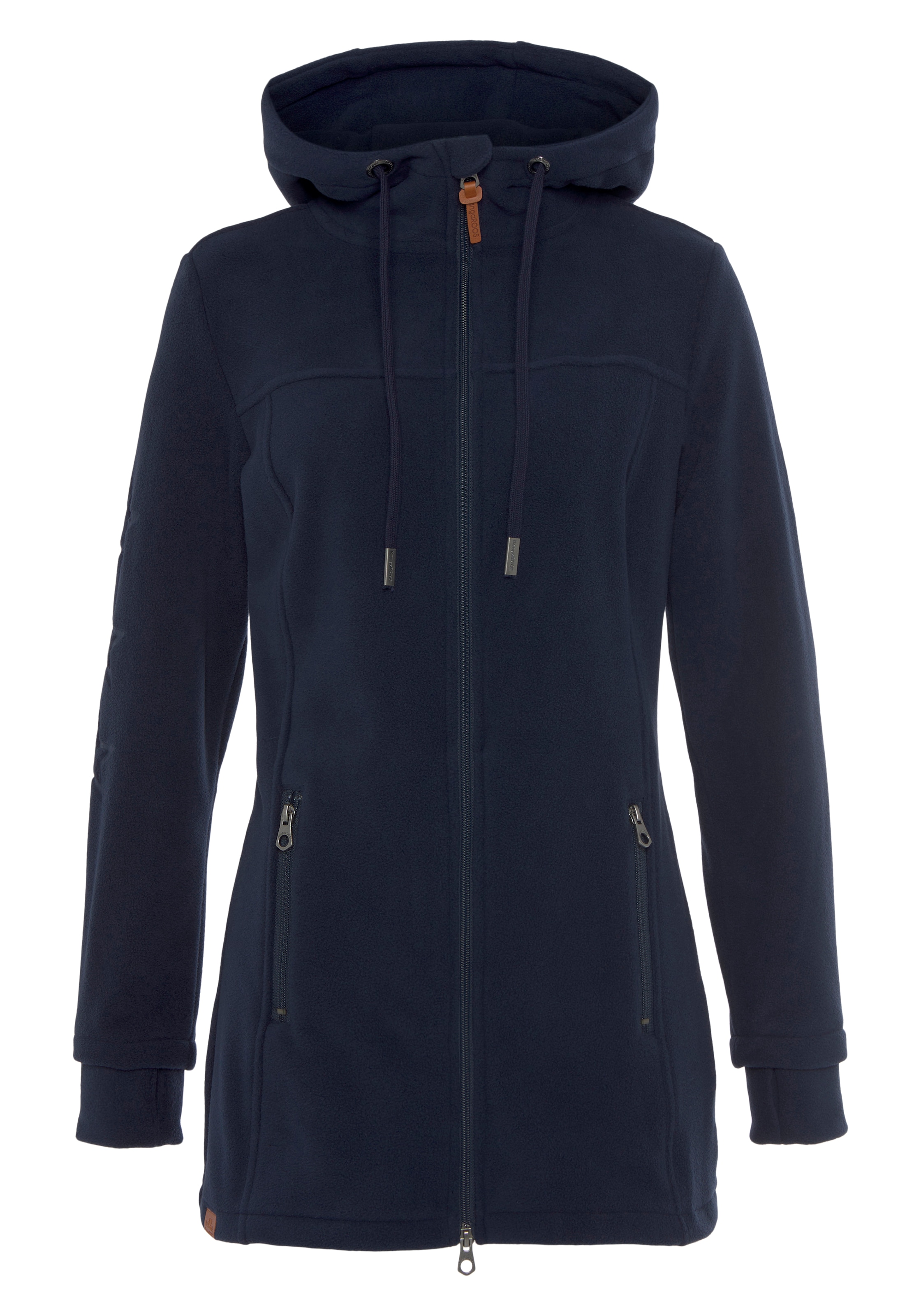 KangaROOS Fleecejacke mit Kapuze figurbetonter Schnitt, mit Kapuze, mit 2-W günstig online kaufen