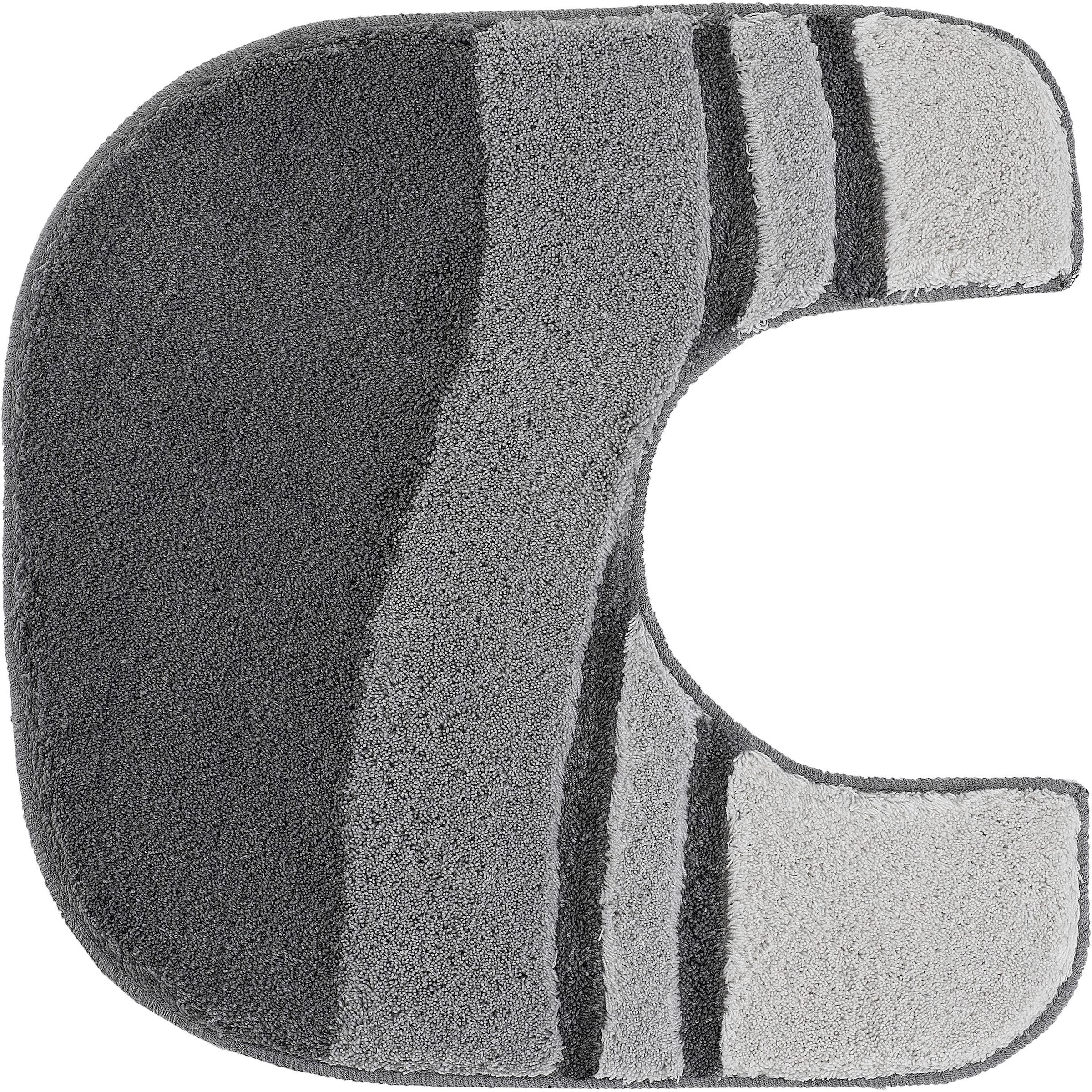 Kleine Wolke Badematte »Siesta«, rutschhemmend beschichtet, fußbodenheizungsgeeignet, Badteppich, oval, Wellen Design, Hoch-Tief Effekt, waschbar