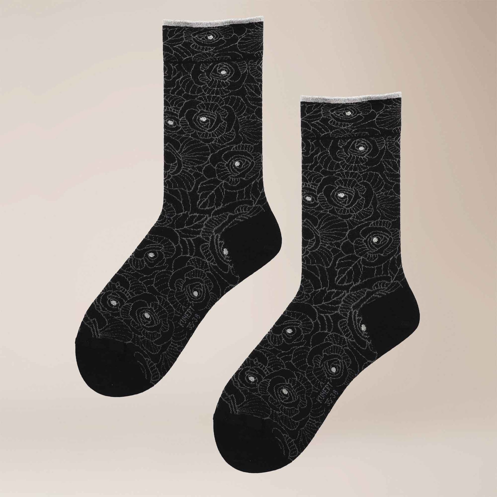 KUNERT Socken "Socke Fantastic Rose" Socken mit Blumenmuster