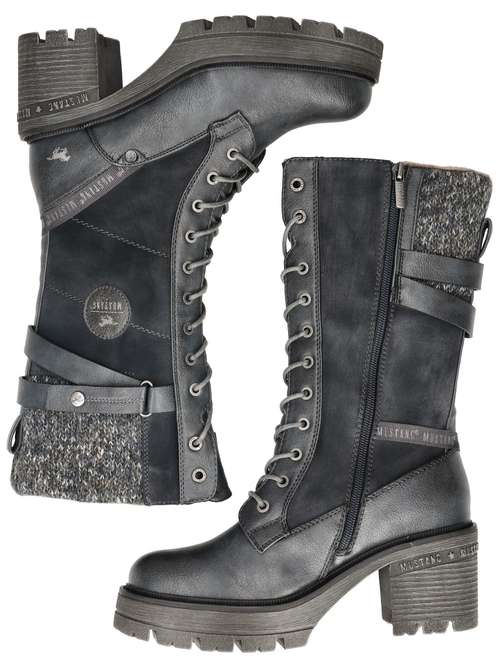 Mustang Shoes Schnürstiefel »Mustang Shoes Stiefel Lederimitat/Textil«