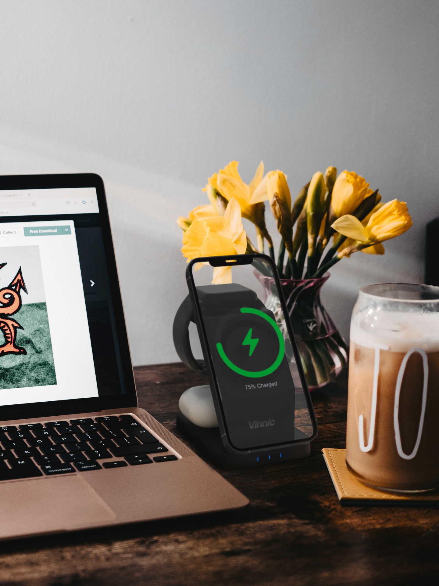 Vinnic Wireless Charger »ONTAKE 3-in-1 Magnetic Wireless Charging Dock«