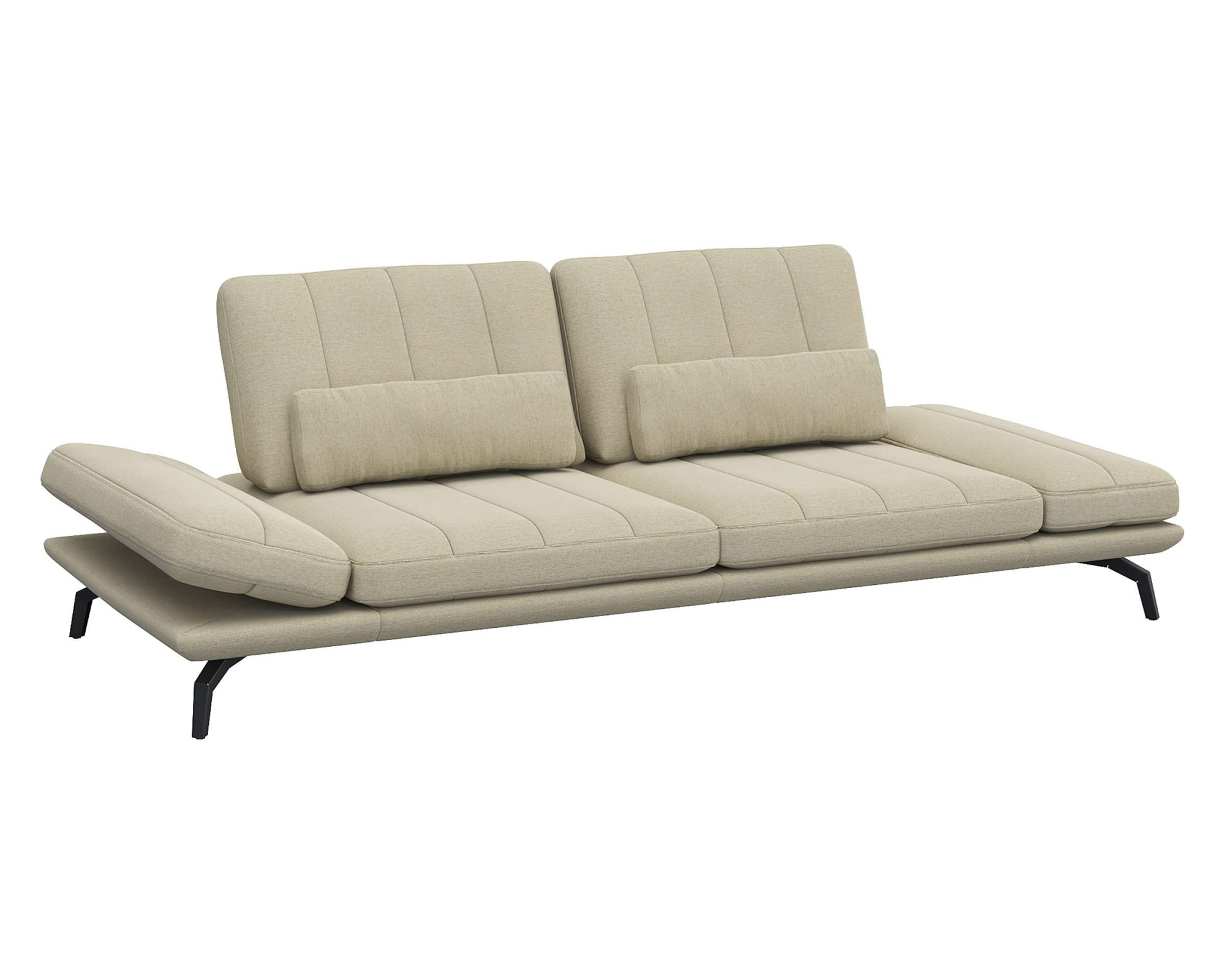 FLEXLUX 3-Sitzer »Tropea Funktionssofa, Designsofa, Relaxfunktion, TV-Couch,«, mit Armteilverstellung sowie Sitztiefenverstellung, Breite 252 cm