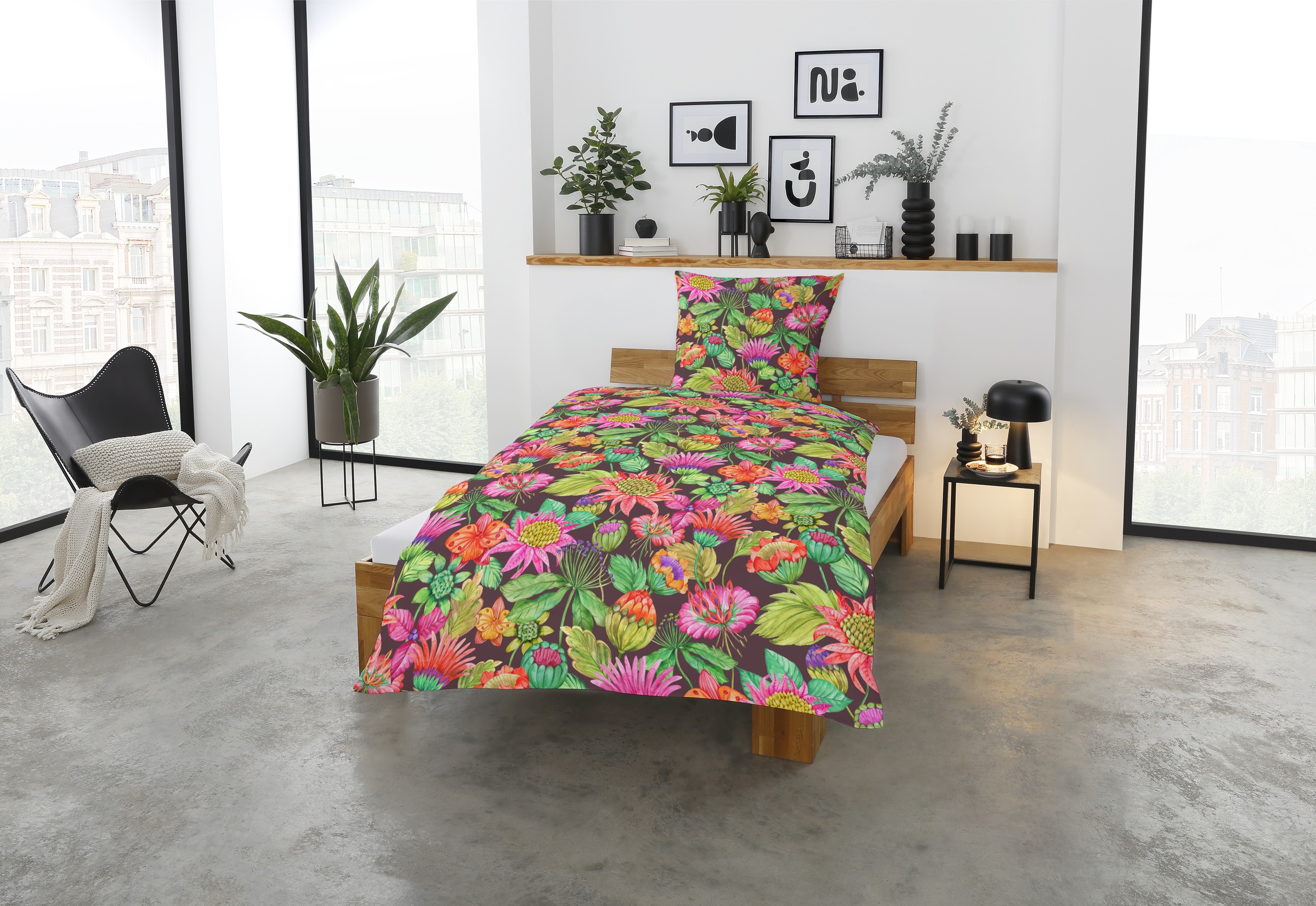 CASATEX Bettwäsche "Lisanne" 2 Stk. farbenfrohe Bettwäsche, kräftige Farben günstig online kaufen