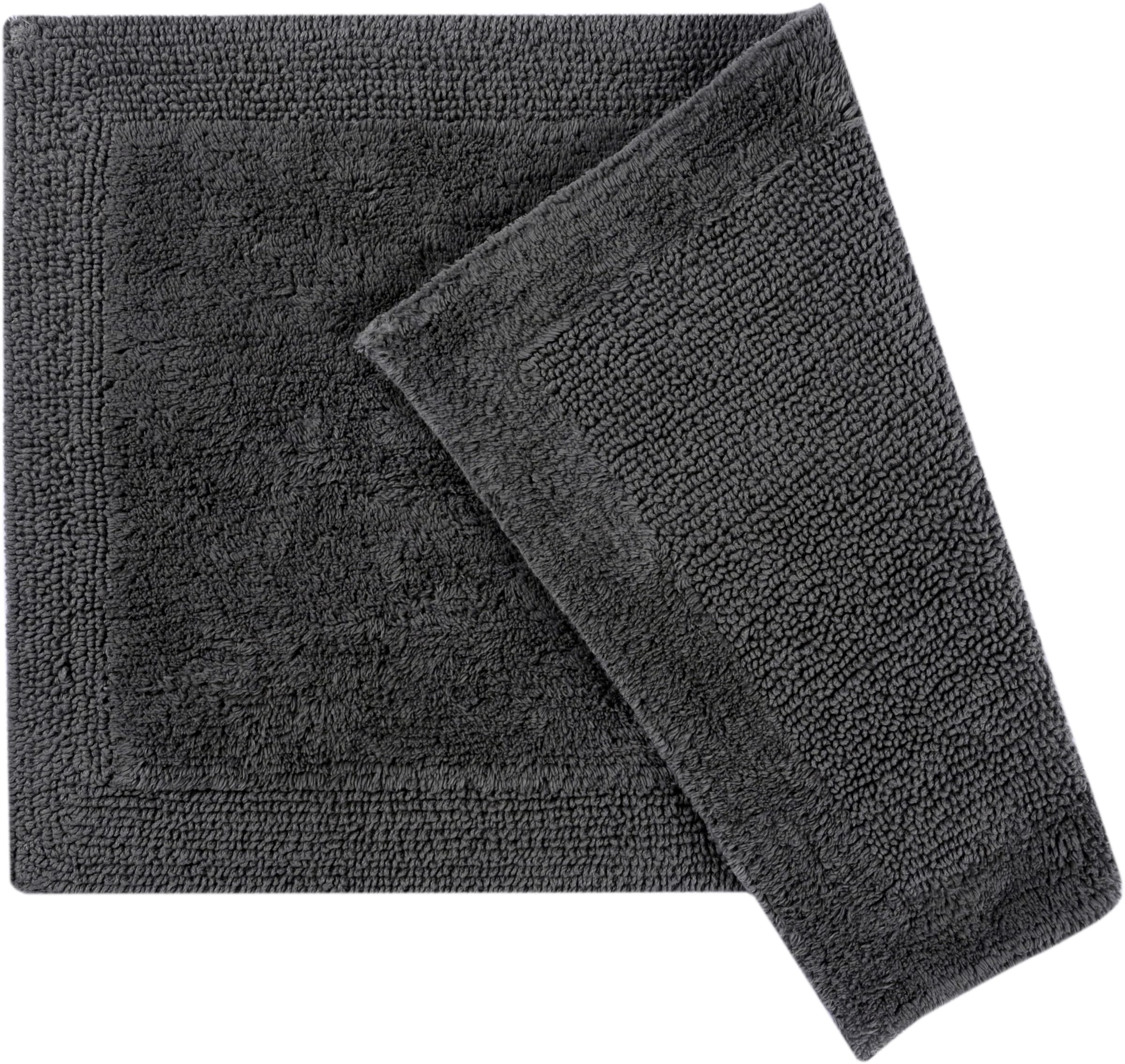 OTTO home Badematte »Kapra, Badvorleger, Badezimmer Teppich« Höhe 14 mm beidseitig nutzbar | fußbodenheizungsgeeignet | strapazierfähig mit Bordüre, Badteppich, Badematte, Baumwolle