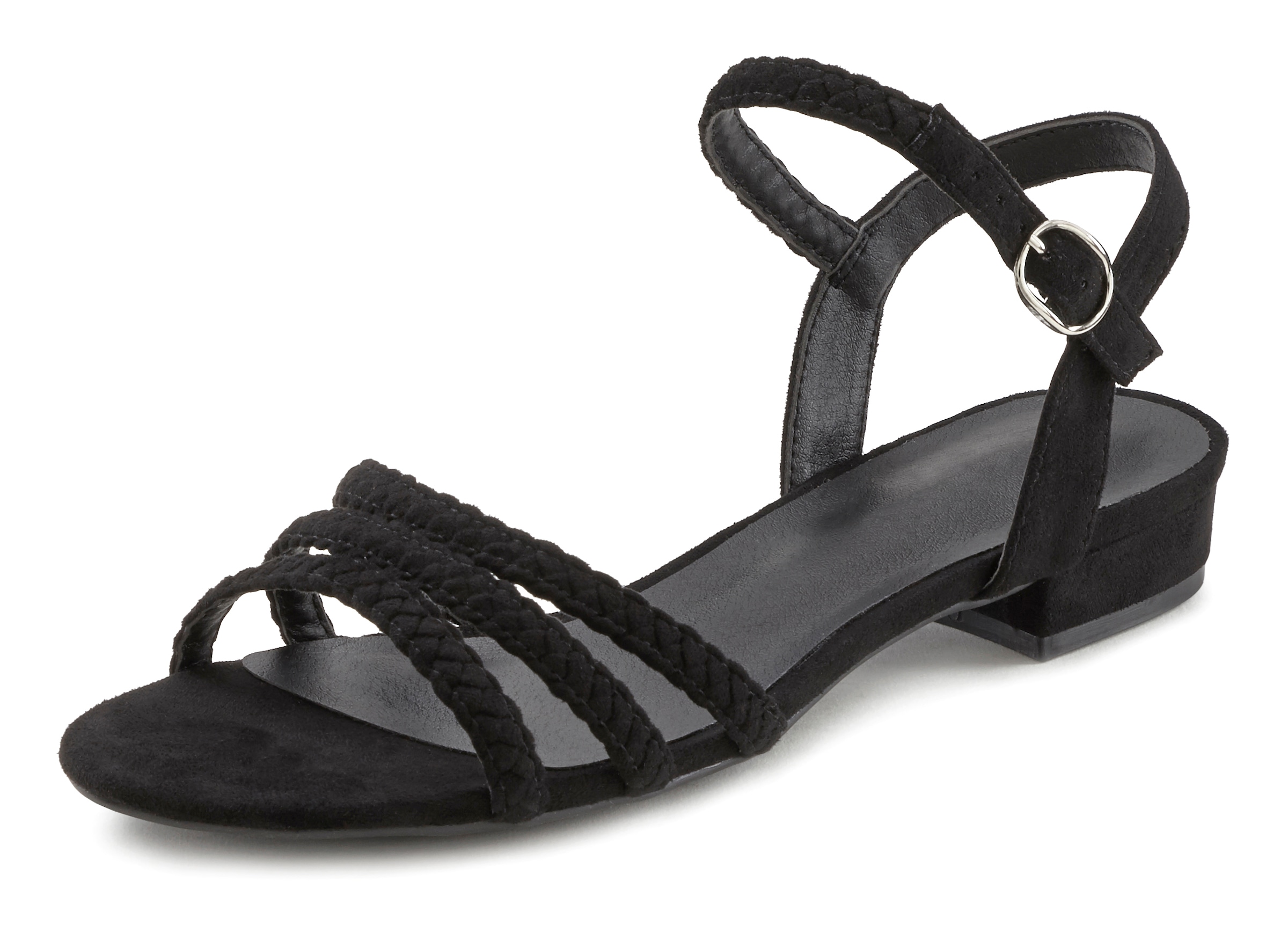 Sandale, Sandalette, Sommerschuh mit geflochtenen Riemchen VEGAN