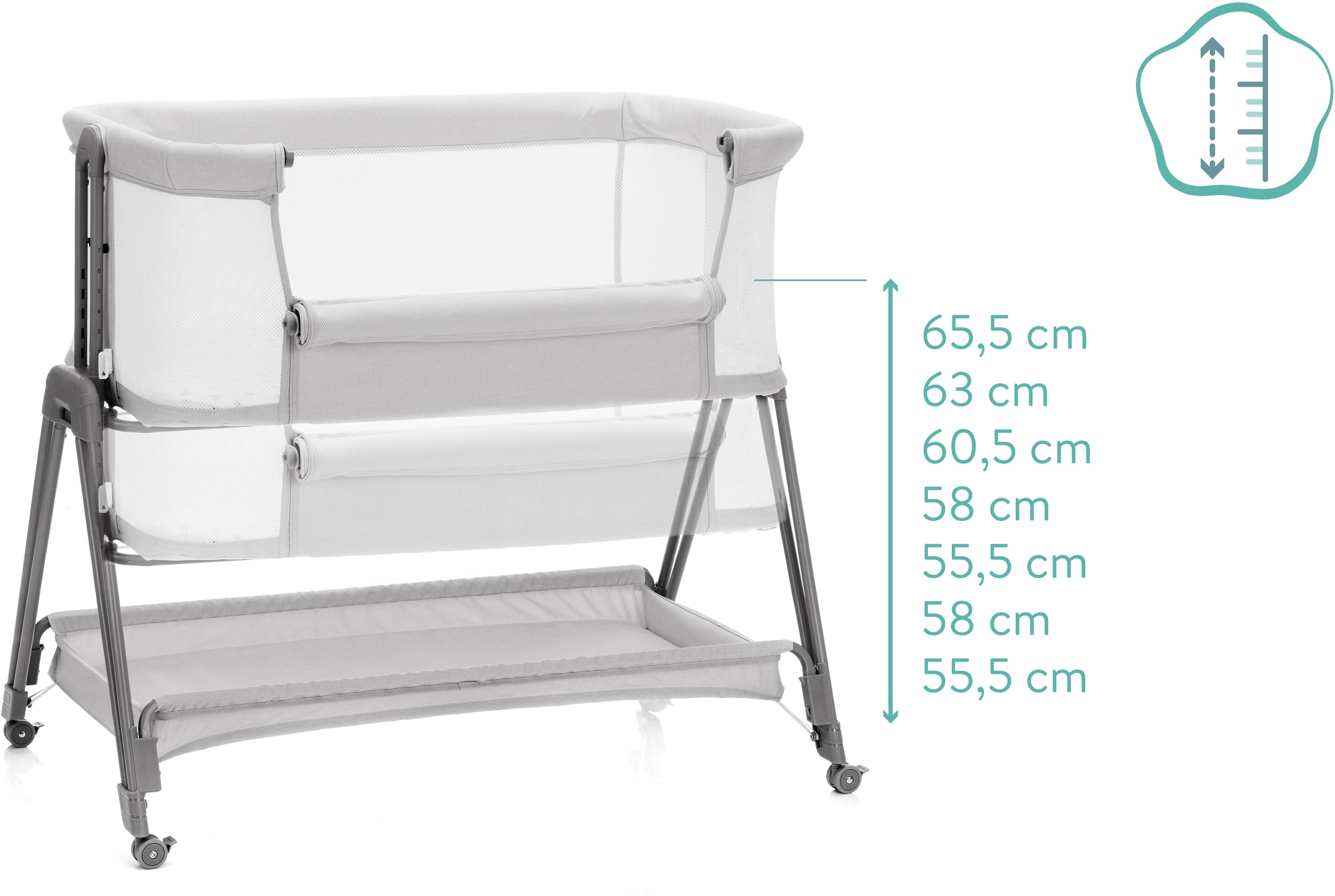 Fillikid Beistellbett »Dream, stone«, mit Matratze