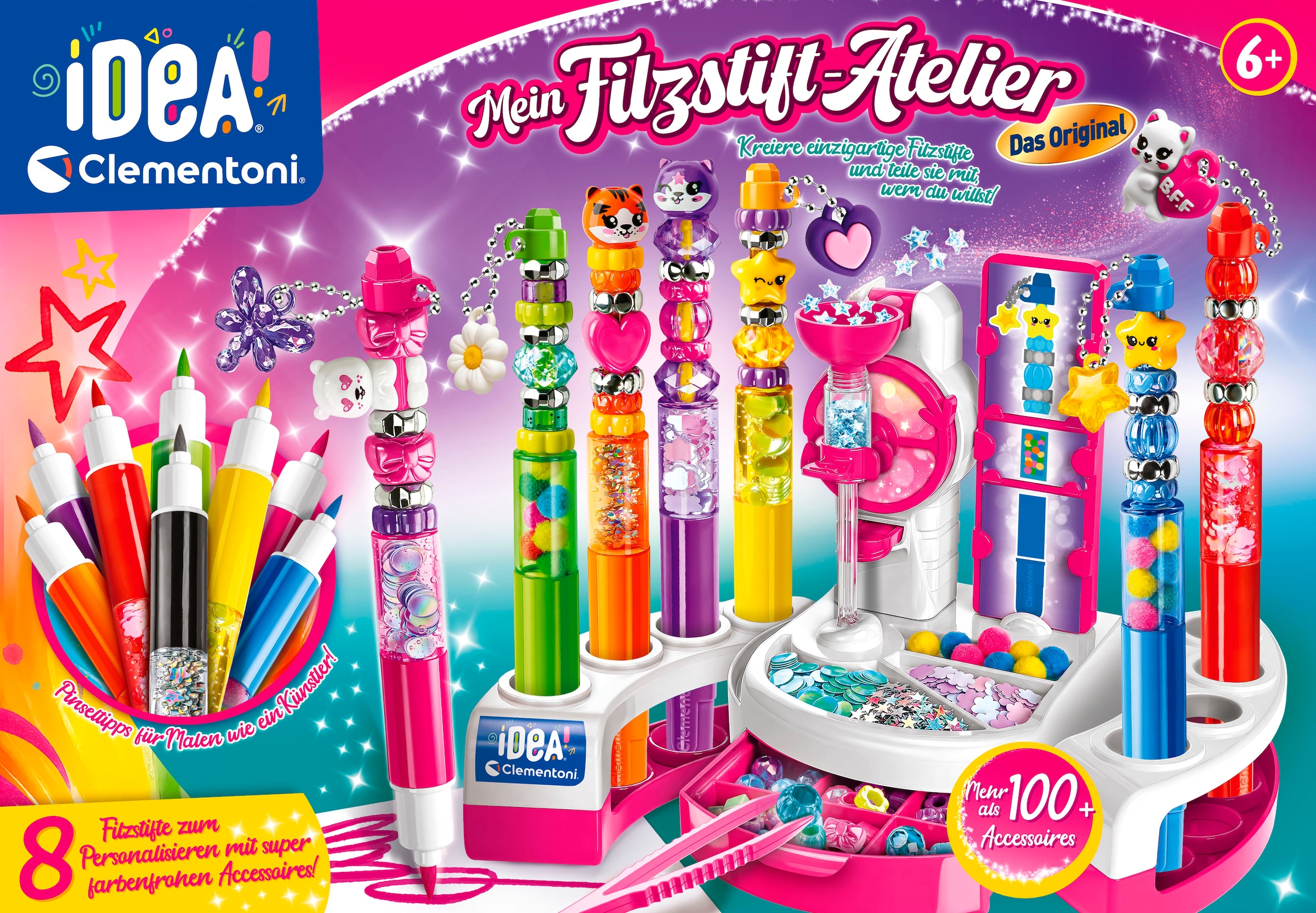 Clementoni® Kreativset »Idea, Mein Filzstift-Atelier« Made in Europe