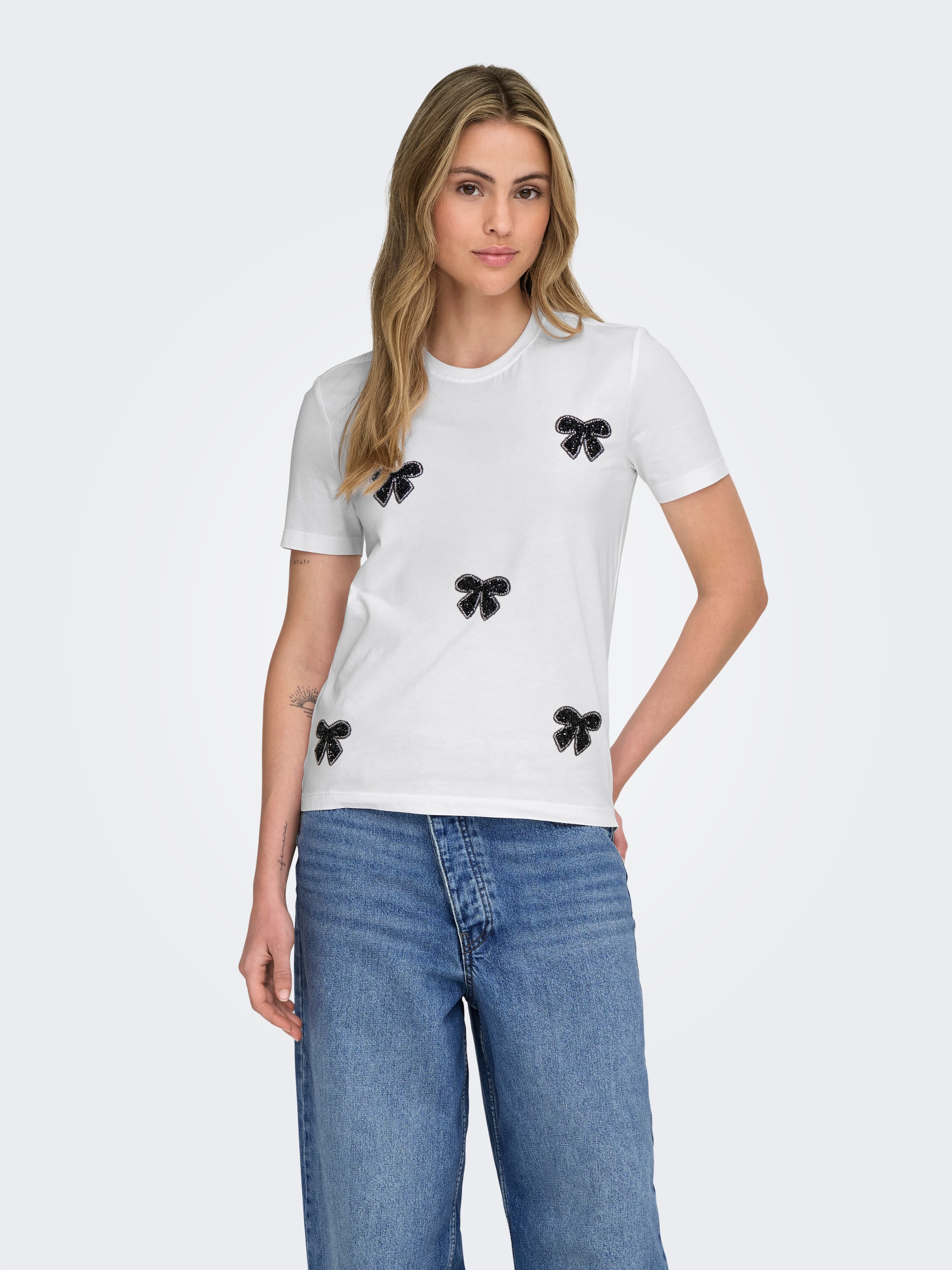 ONLY Kurzarmshirt »ONLKITA REG S/S PRINT TOP NOOS«