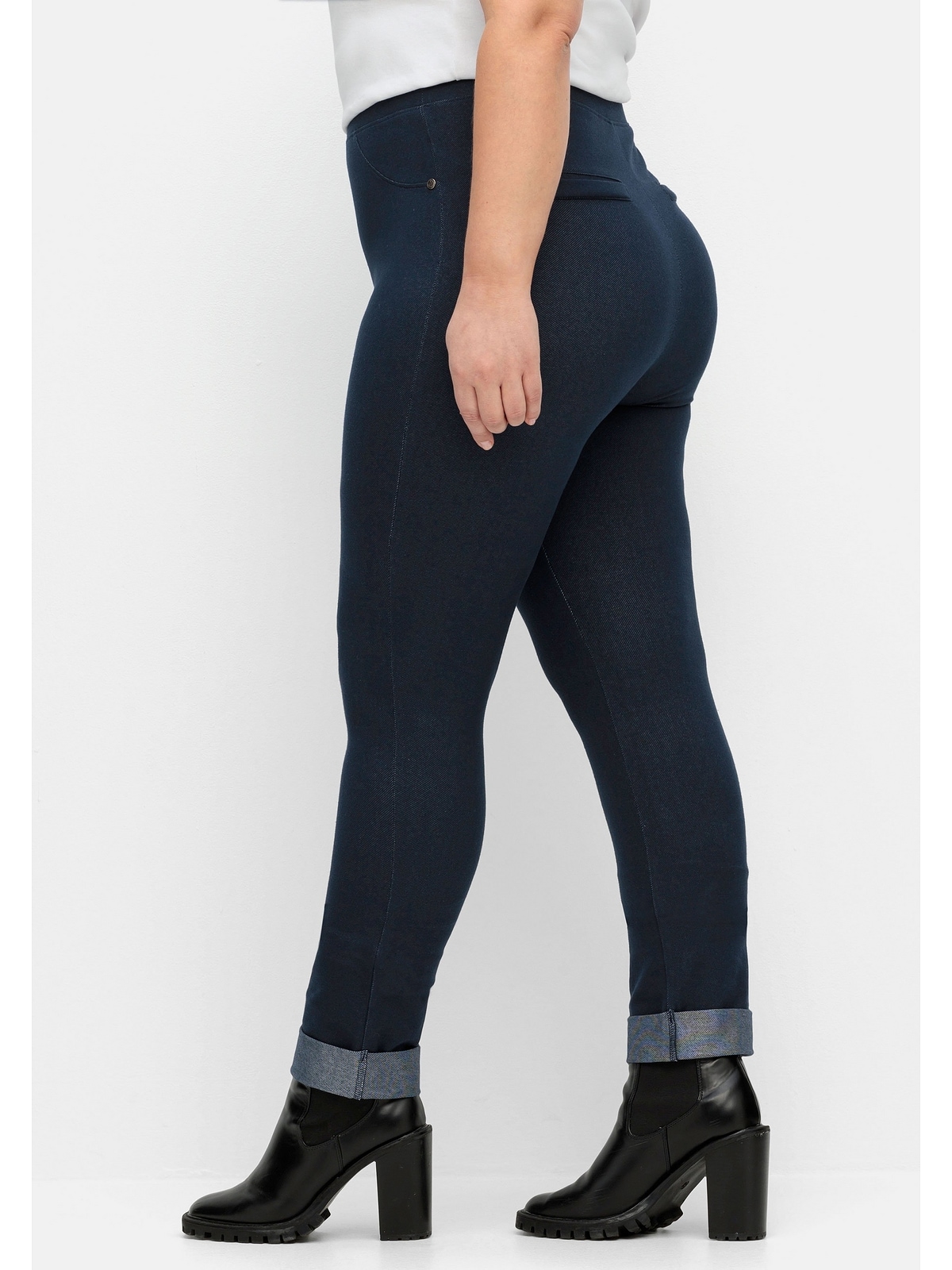 Leggings kaufen | BAUR am mit Saum fixiertem Größen«, »Große Sheego Aufschlag