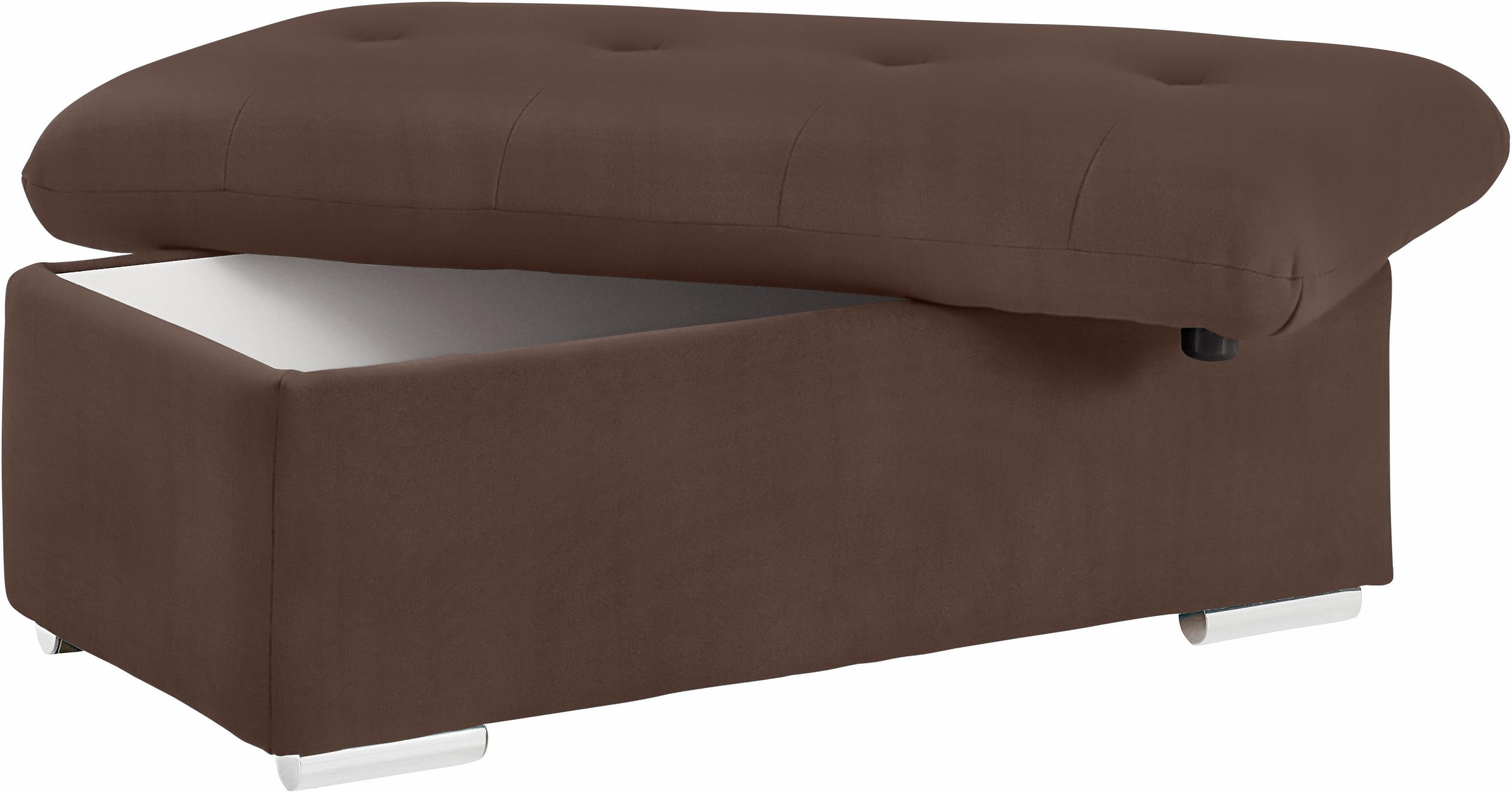 TRENDMANUFAKTUR Hocker »Reggae II, Bankhocker mit toller Detailverarbeitung im Sitz«, mit Stauraumfach