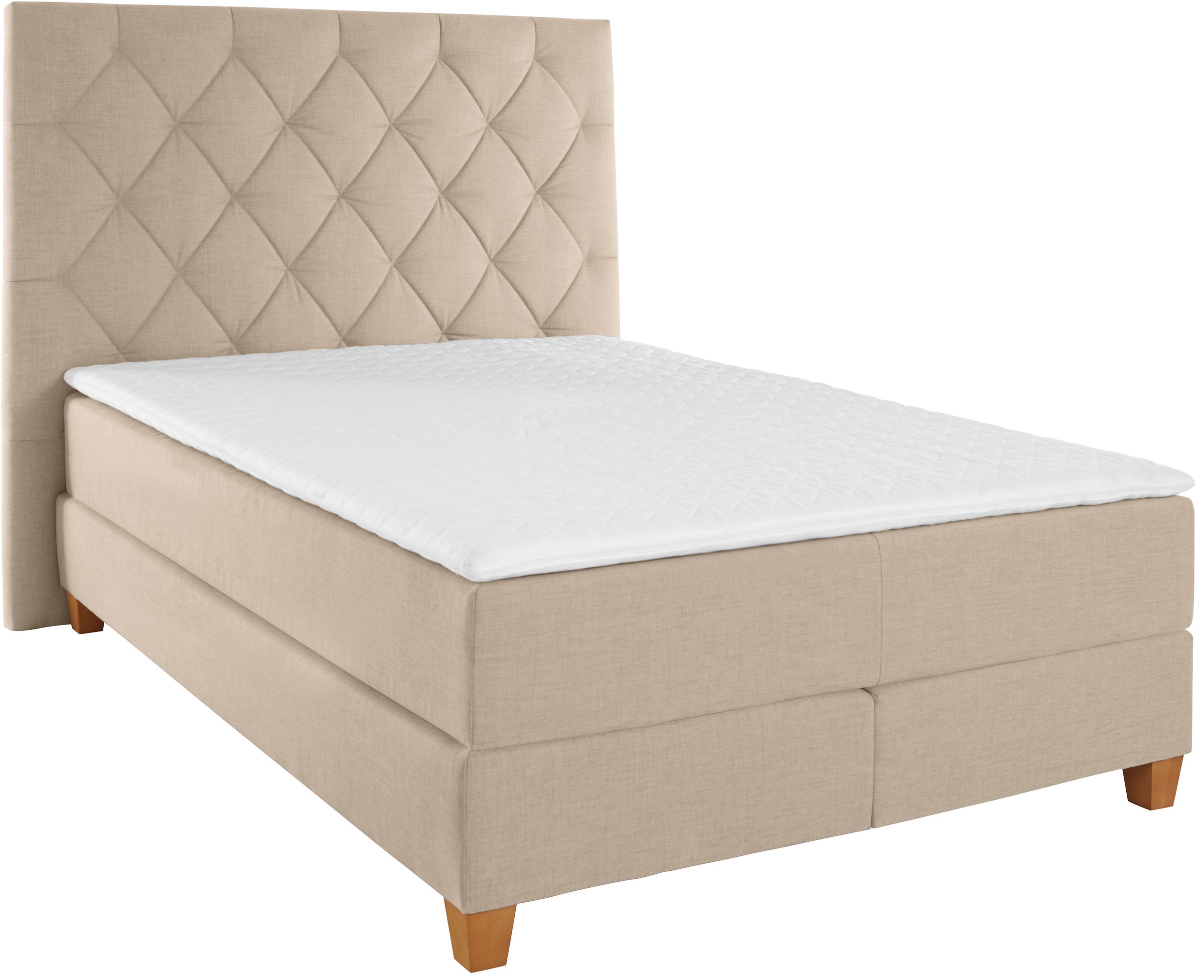 Home affaire Boxspringbett »Harmones hoch« in 3 Breiten, Härtegrad auch im Mix mit je 1 Matratze in H2 und H3