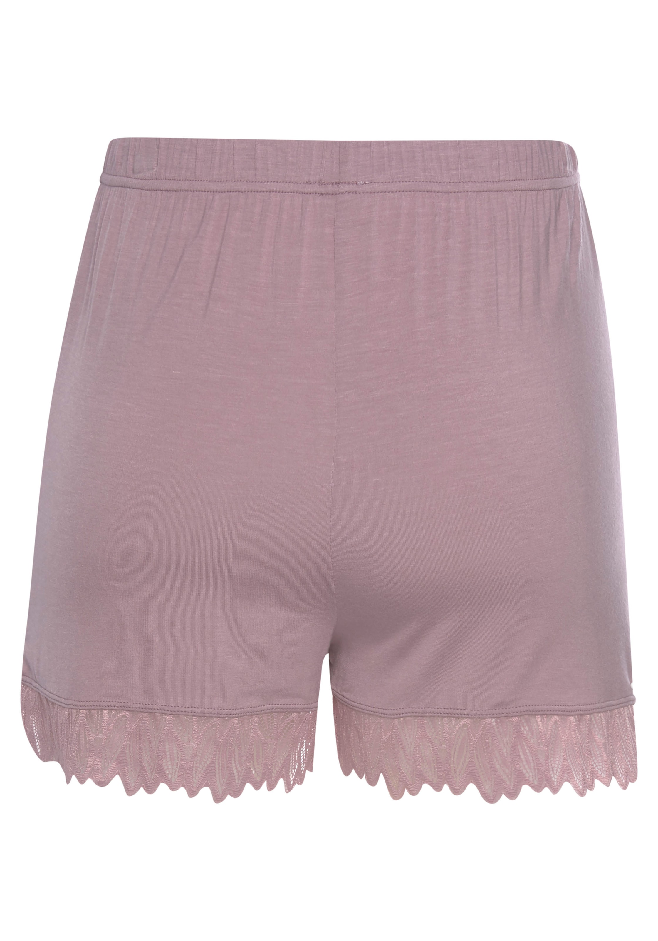 Schlafshorts LASCANA Spitzendetails mit