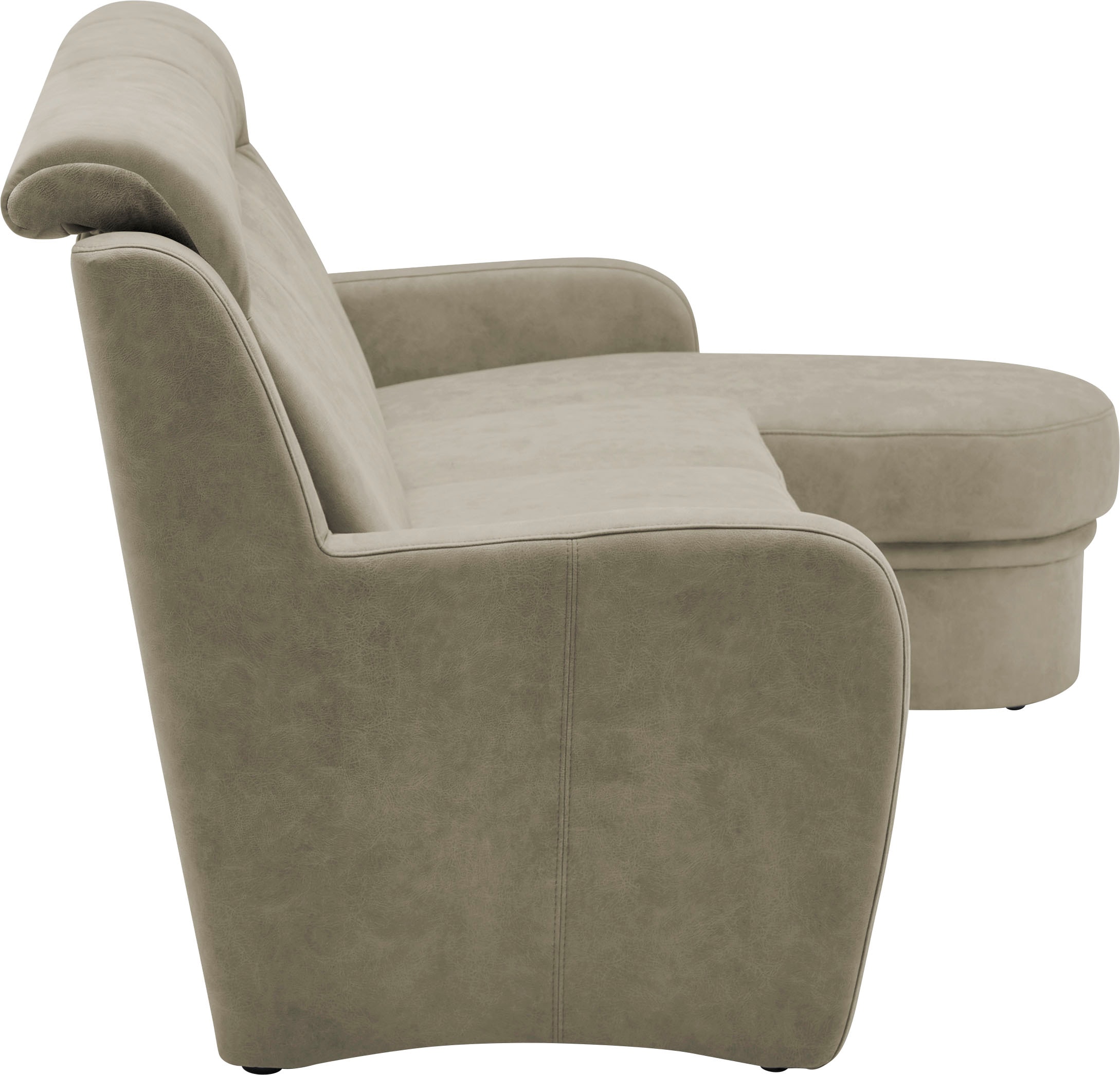 VILLA BECK Ecksofa »Varese L-Form«, (2 St.), Kopfteilverstellung, wahlweise mit Sitzvorzug, in Sitzhöhe 46 cm
