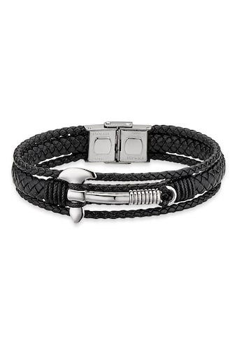 Lederarmband »Schmuck Geschenk, Armkette Axt Lederband breit Silber«