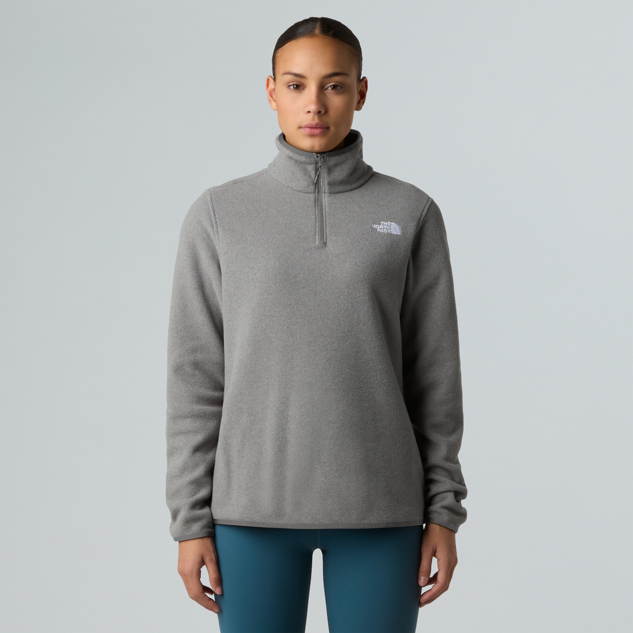 The North Face Fleecepullover "W GLACIER FLEECE 1/4 ZIP JACKET", Halfzip aus Polyester, mit 1/4 Reißverschluss